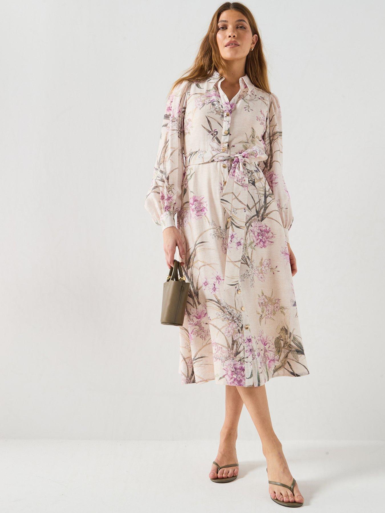 Image 7 of 7 of Forever New Hazel Shirt Midi Dress - Cream