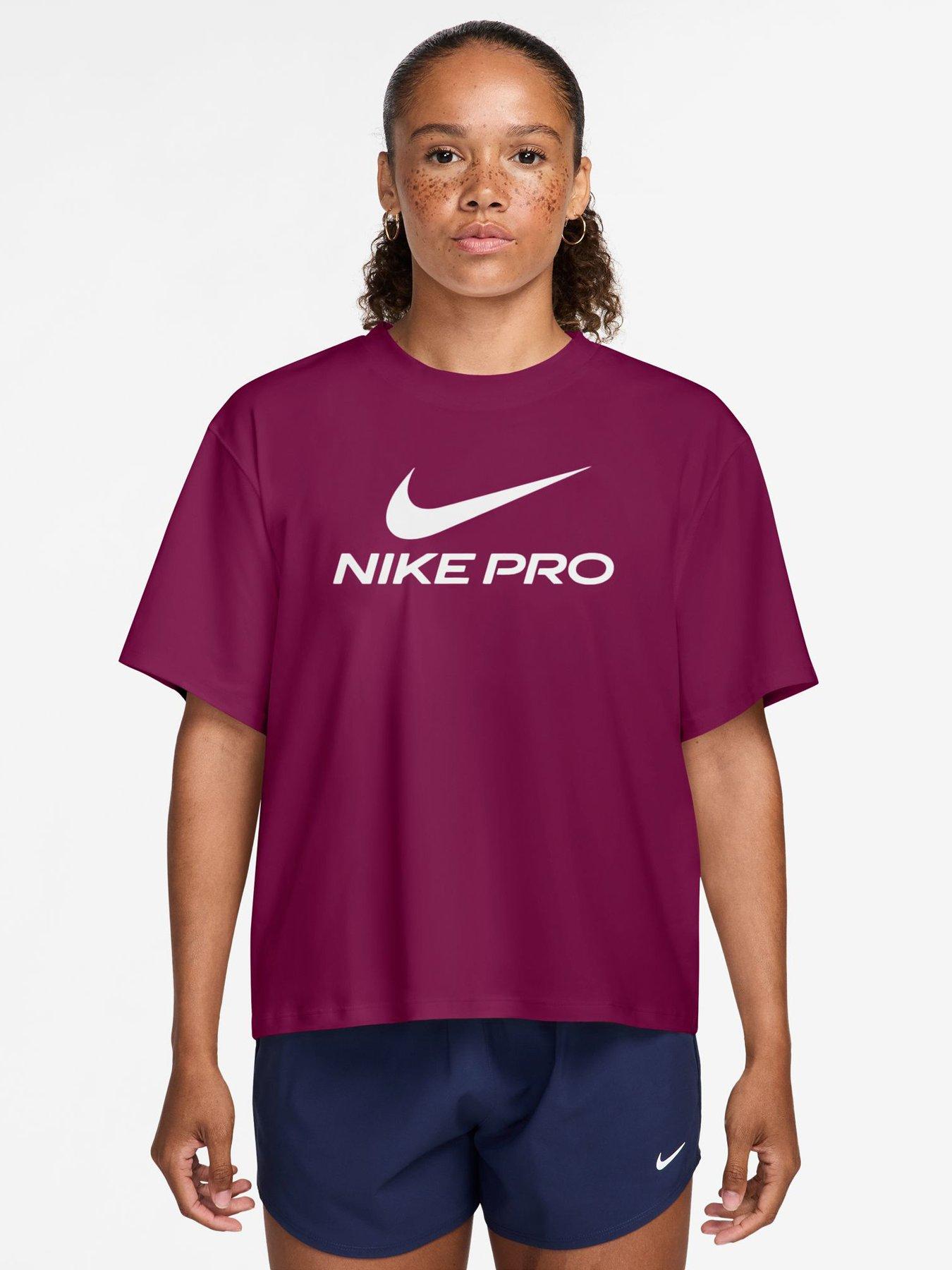 Image 1 of 3 of Nike Womens Pro 365 Loose Dri-FIT T-Shirt - Red