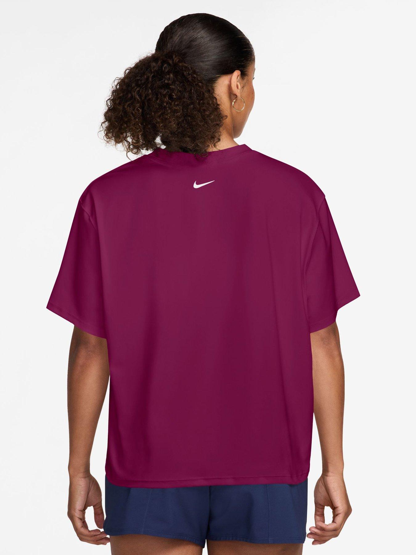 Image 2 of 3 of Nike Womens Pro 365 Loose Dri-FIT T-Shirt - Red