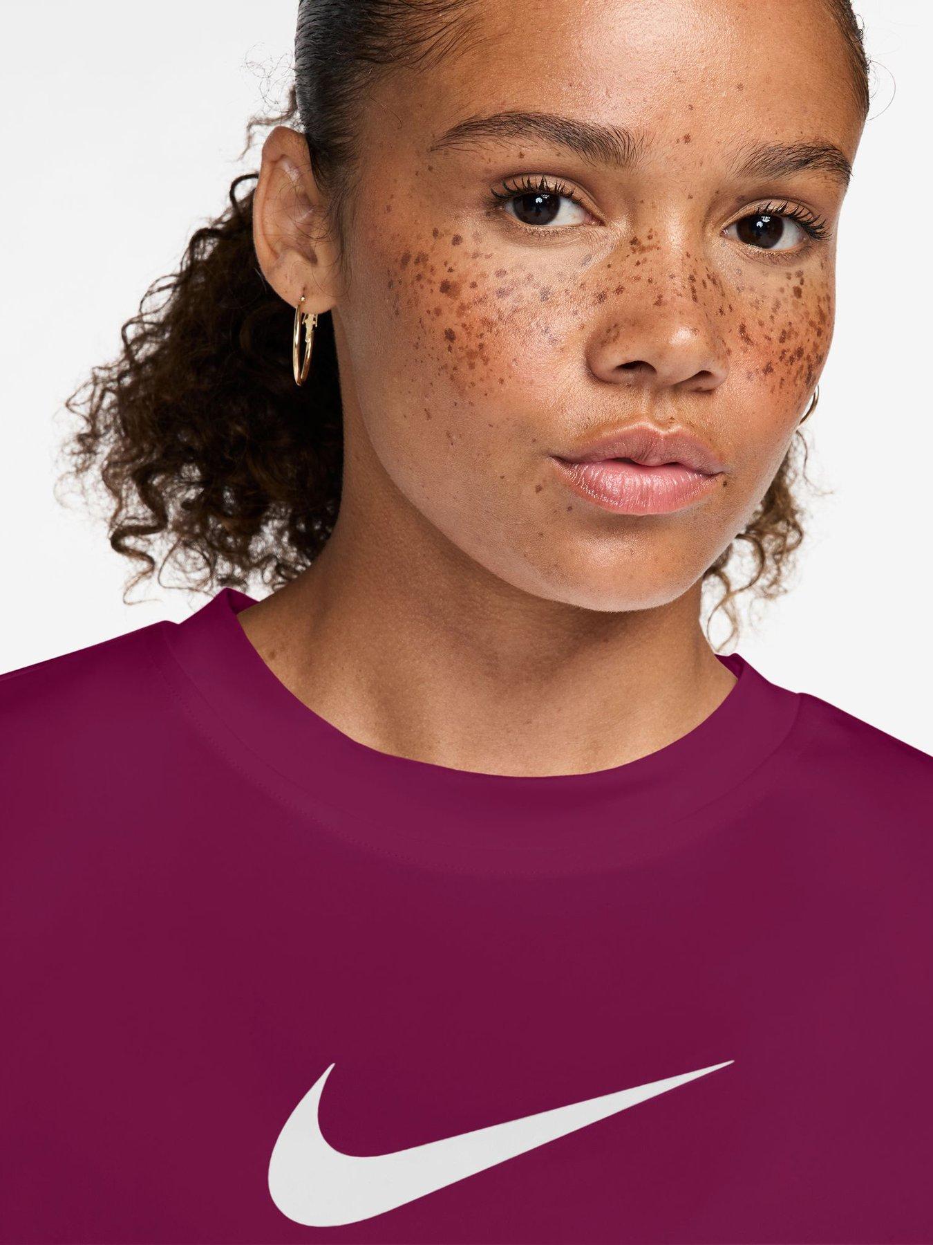 Image 3 of 3 of Nike Womens Pro 365 Loose Dri-FIT T-Shirt - Red