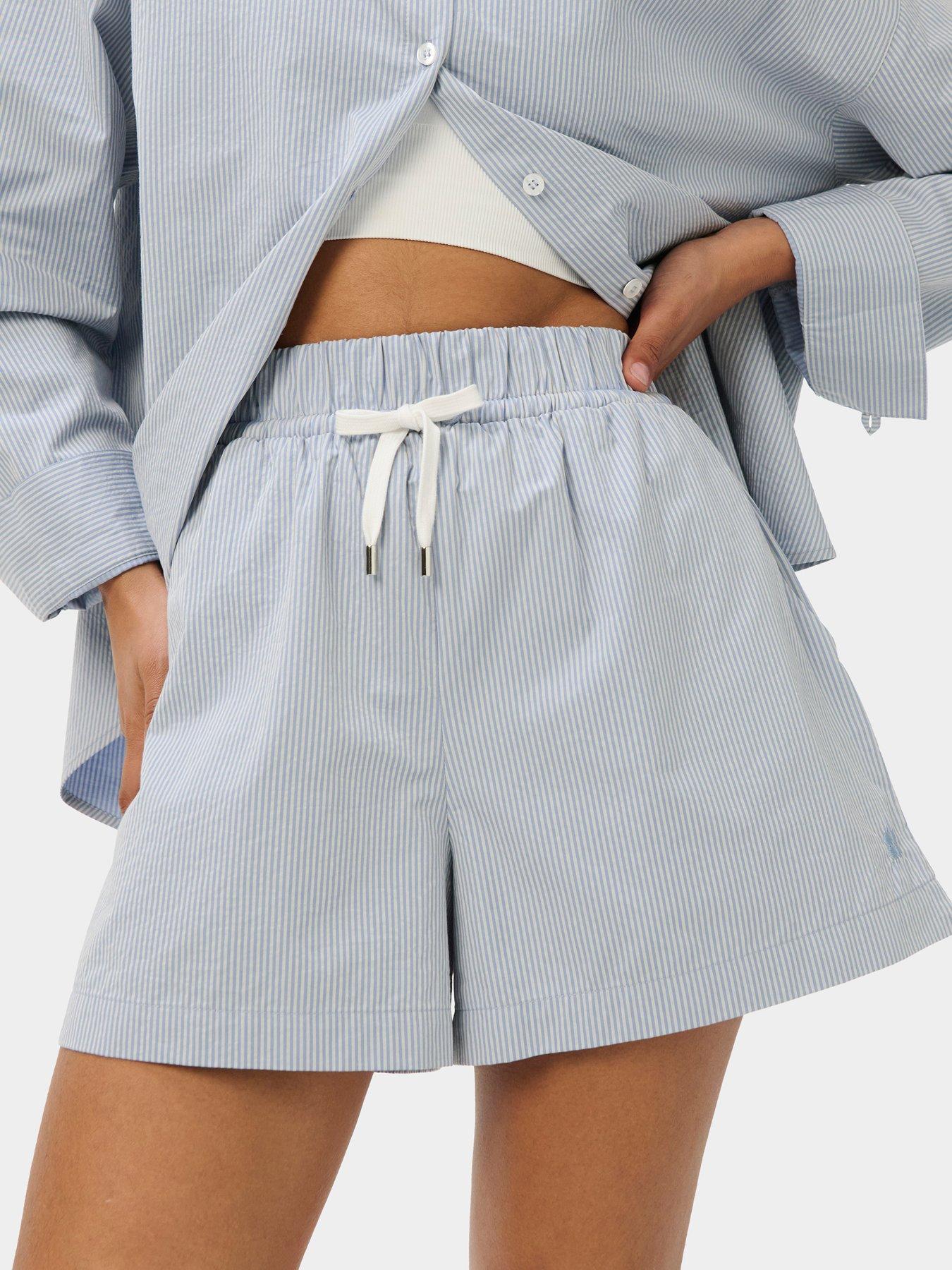 Sweaty Betty Womens Summer Stripe Shorts - Blue