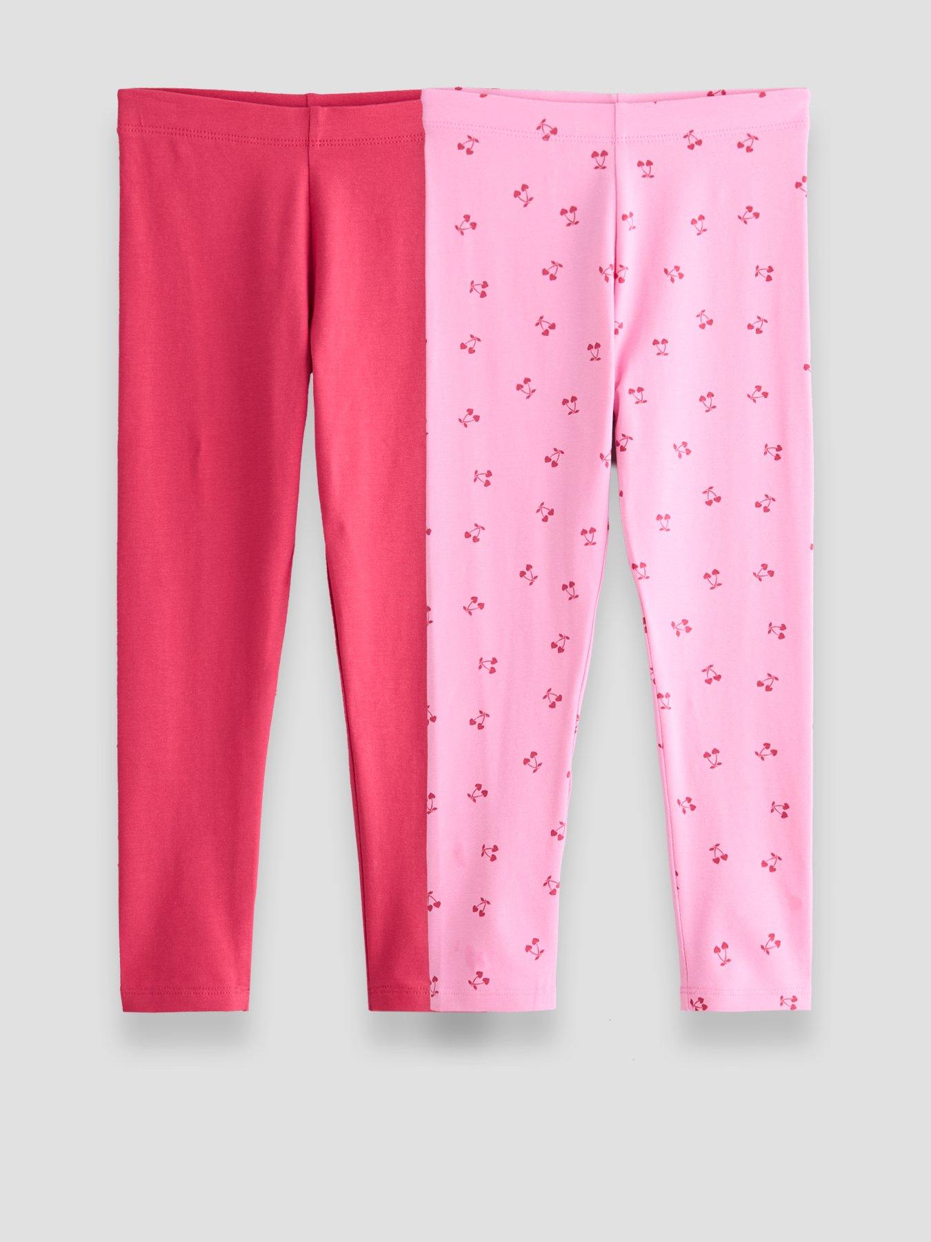 Image 1 of 5 of The Very Collection Girls 2 Pack Cherry Leggings - Multi