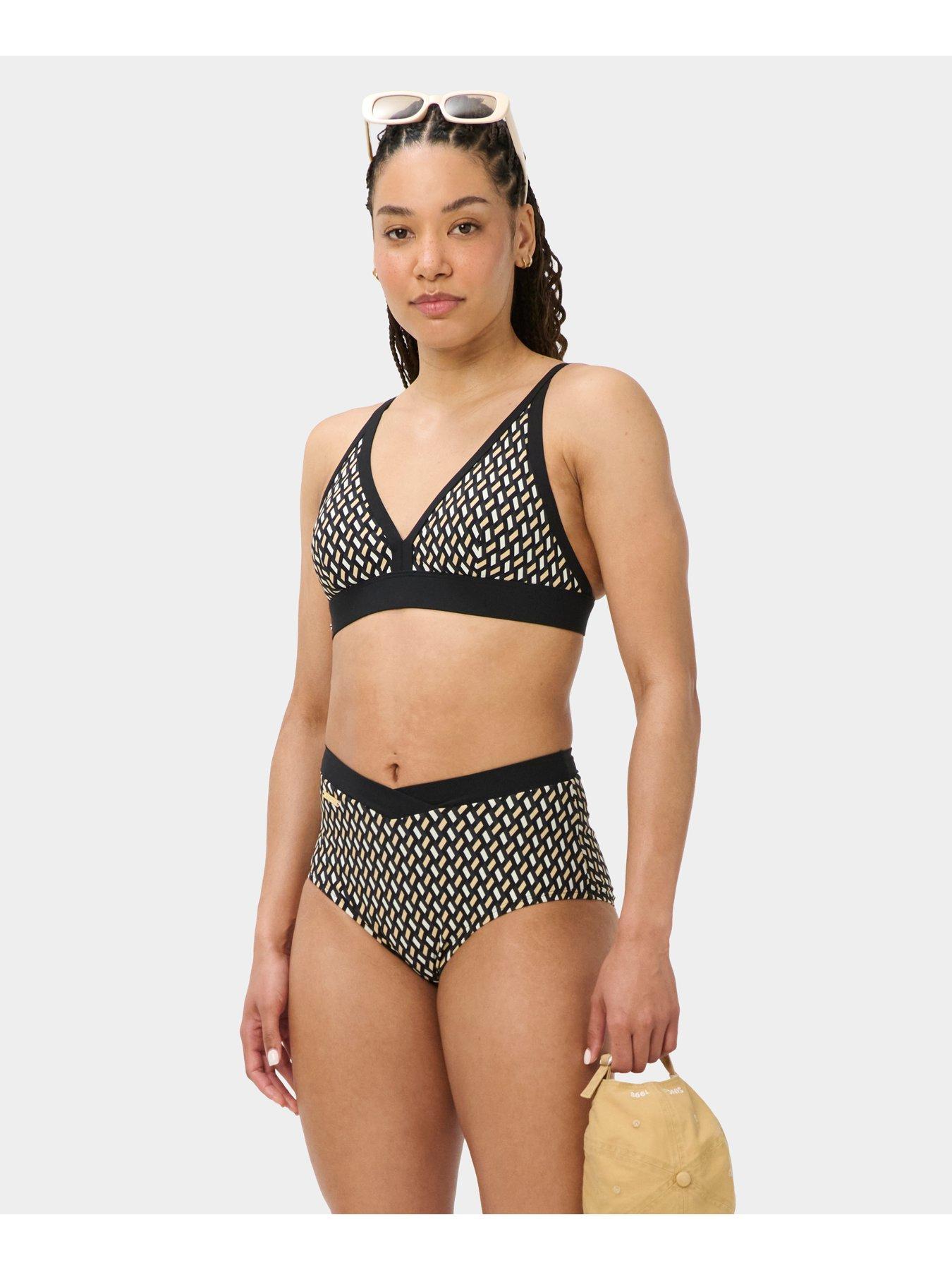 Image 3 of 4 of Sweaty Betty Womens Training Wrap Front High Waist Bikini Brief - Beige