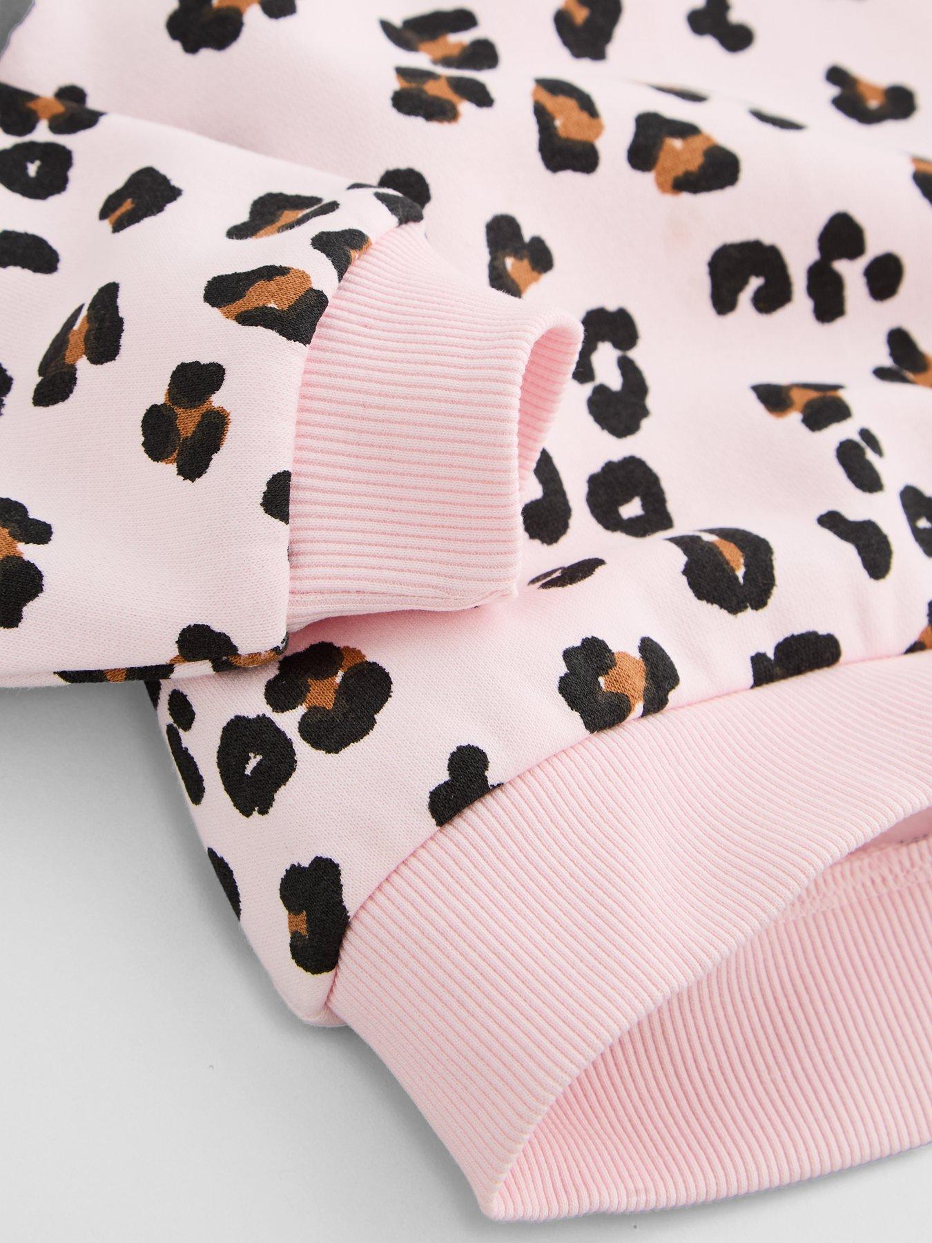 Image 6 of 6 of The Very Collection Girls Leopard Print Sweat And Flare Legging Set (9 months - 7 years) - Print