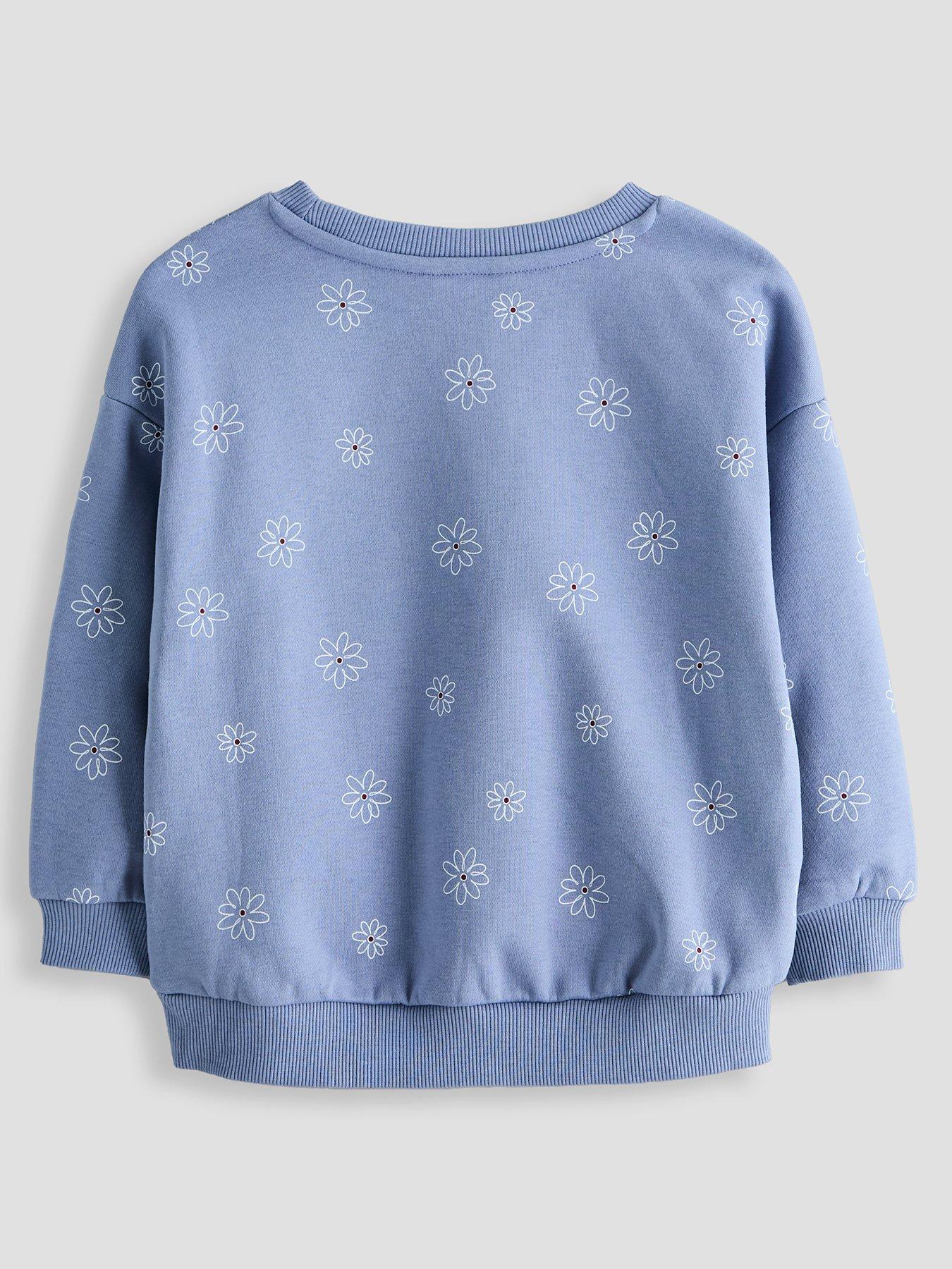 Image 2 of 4 of The Very Collection Girls Blue Floral Sweat