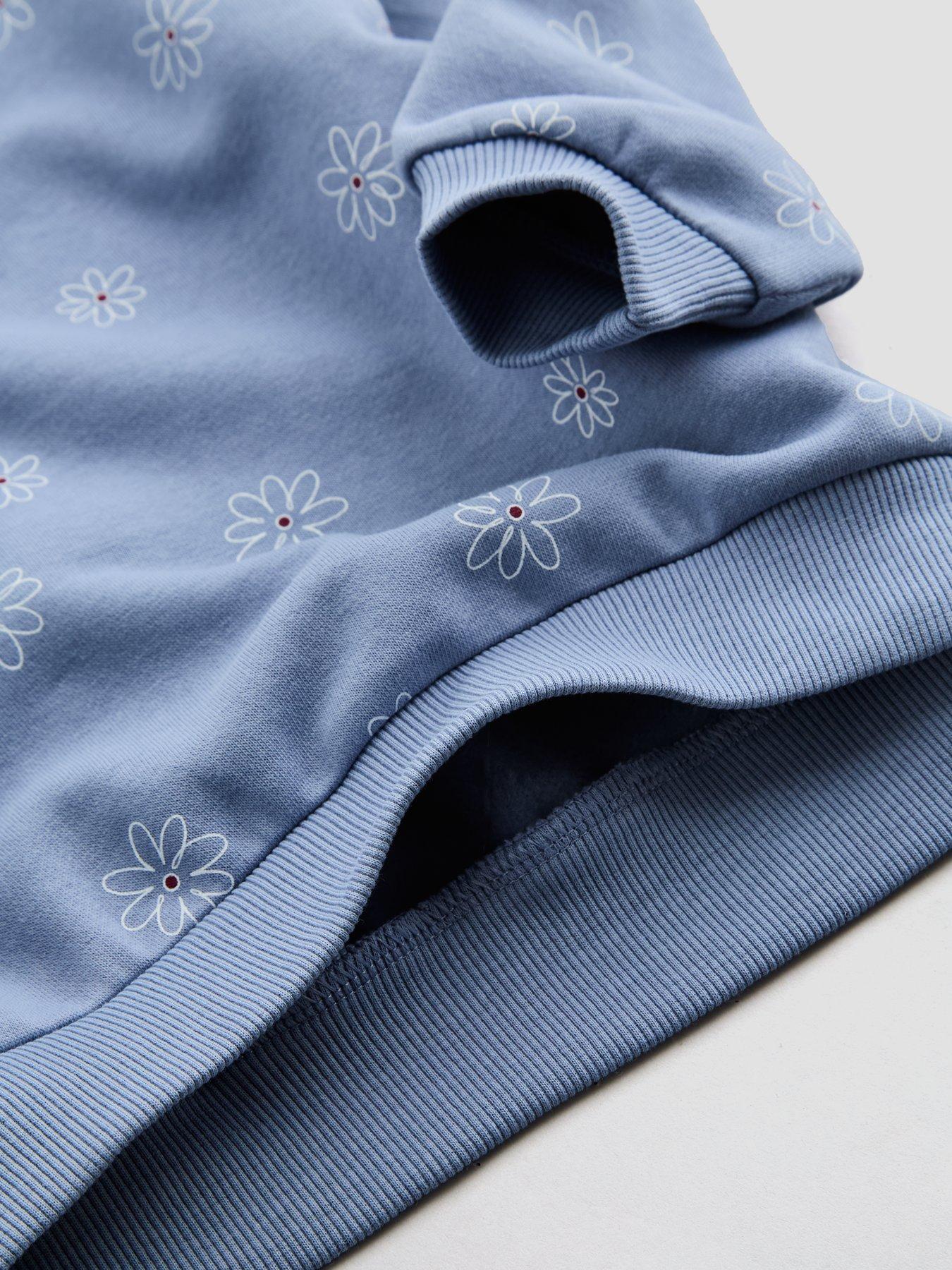 Image 3 of 4 of The Very Collection Girls Blue Floral Sweat
