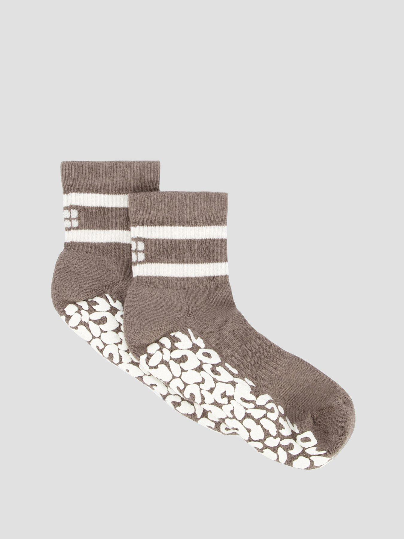 Image 2 of 6 of Sweaty Betty Womens Training Animal Print Mini Pilates Crew Gripper 2 Pack - Khaki