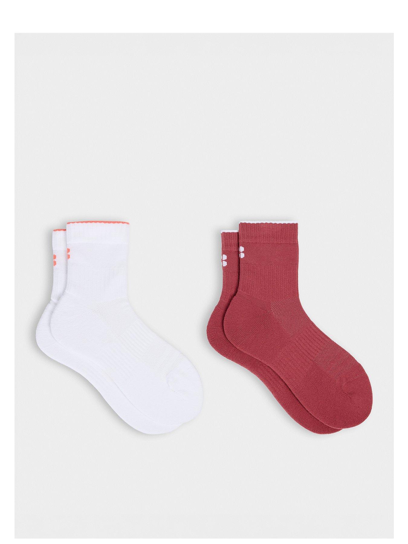 Sweaty Betty Womens Crew Running Socks 2 Pack - Pink