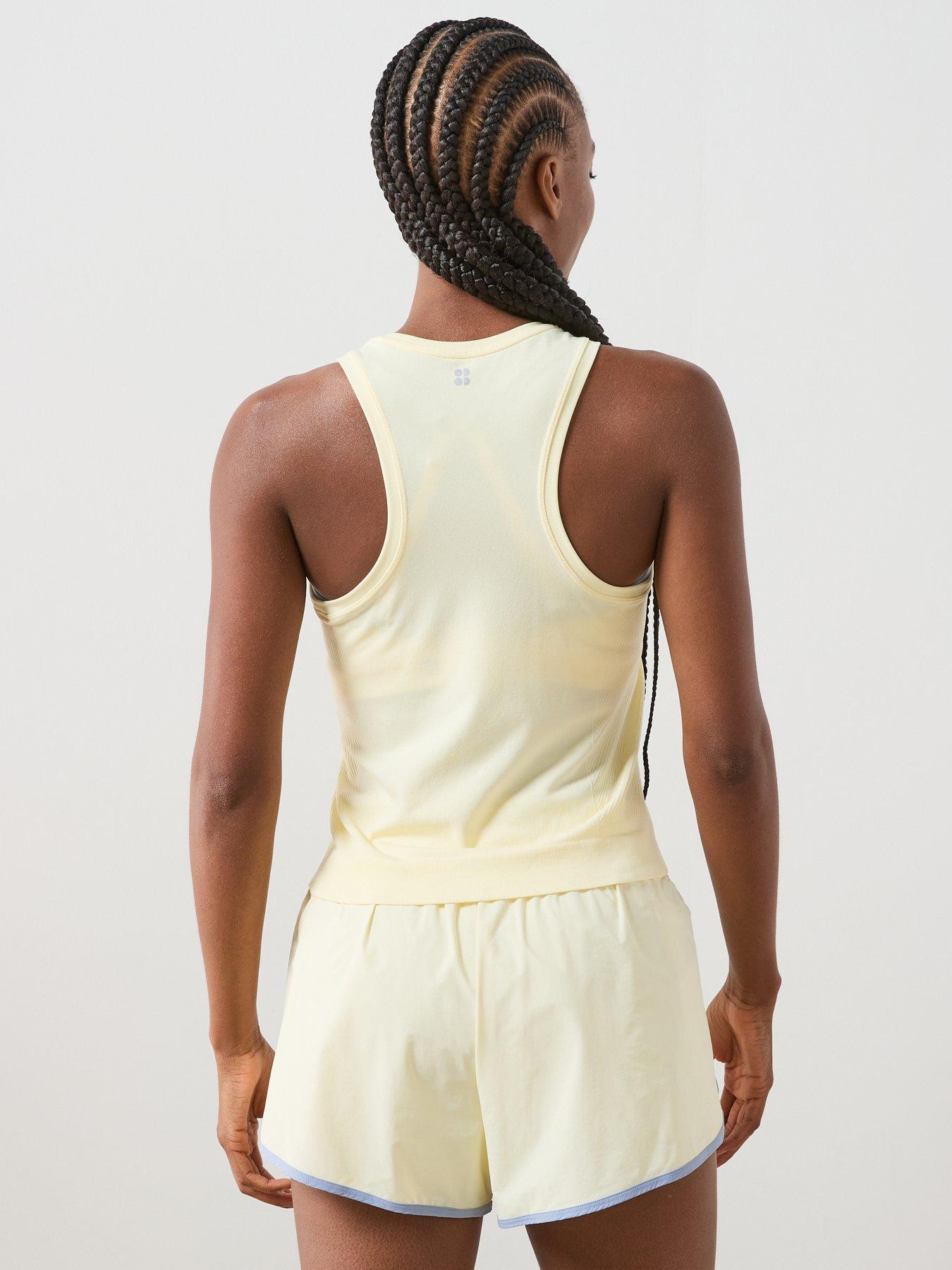 Image 2 of 6 of Sweaty Betty Womens Seamless Workout Vest Top - Yellow