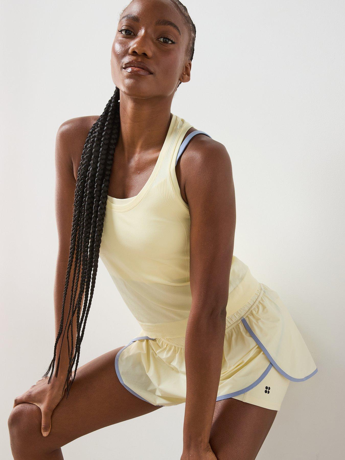 Image 6 of 6 of Sweaty Betty Womens Seamless Workout Vest Top - Yellow