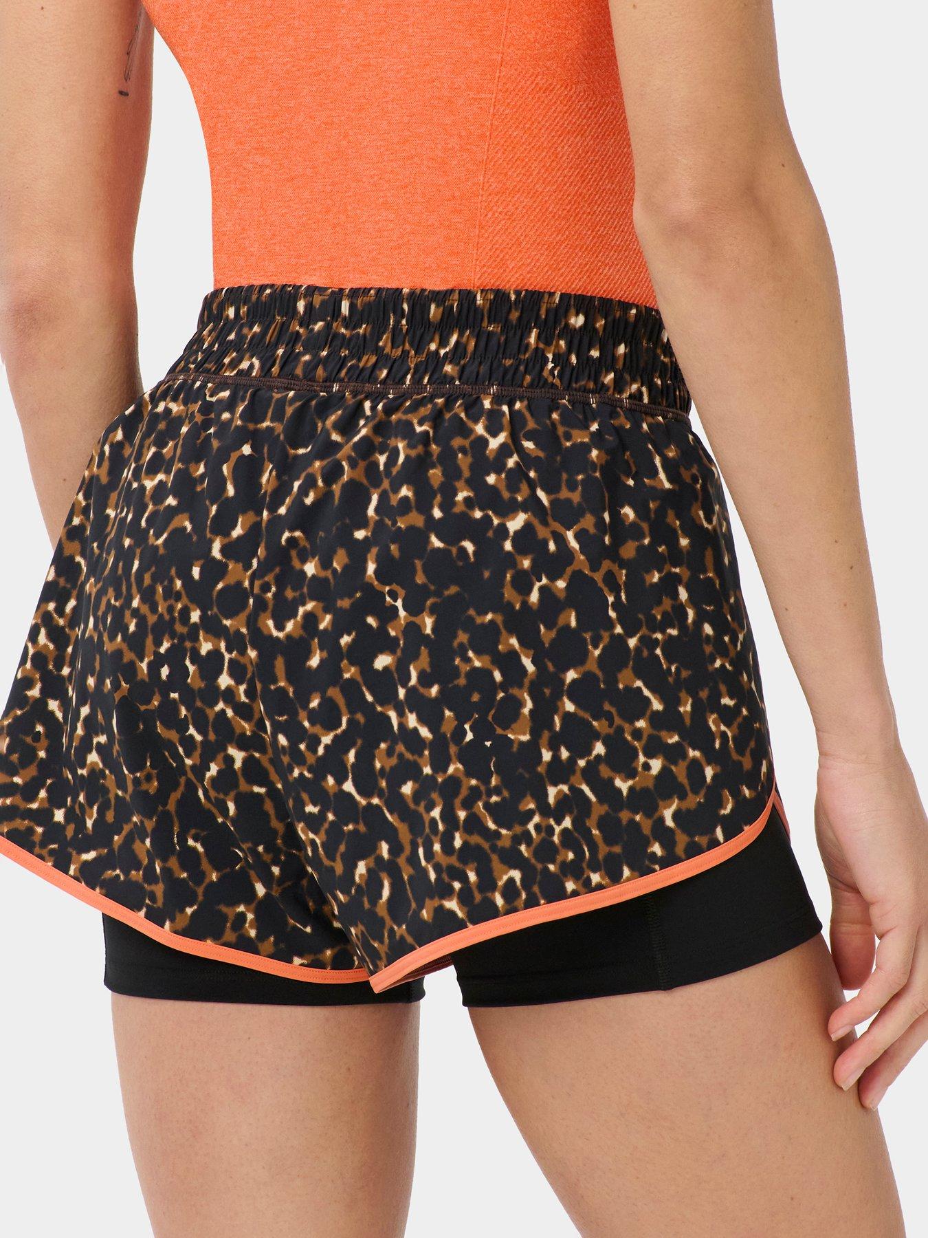 Image 2 of 5 of Sweaty Betty Womens Training Get Set 2-In-1 Multi-Train Shorts Contrast Binding - Brown