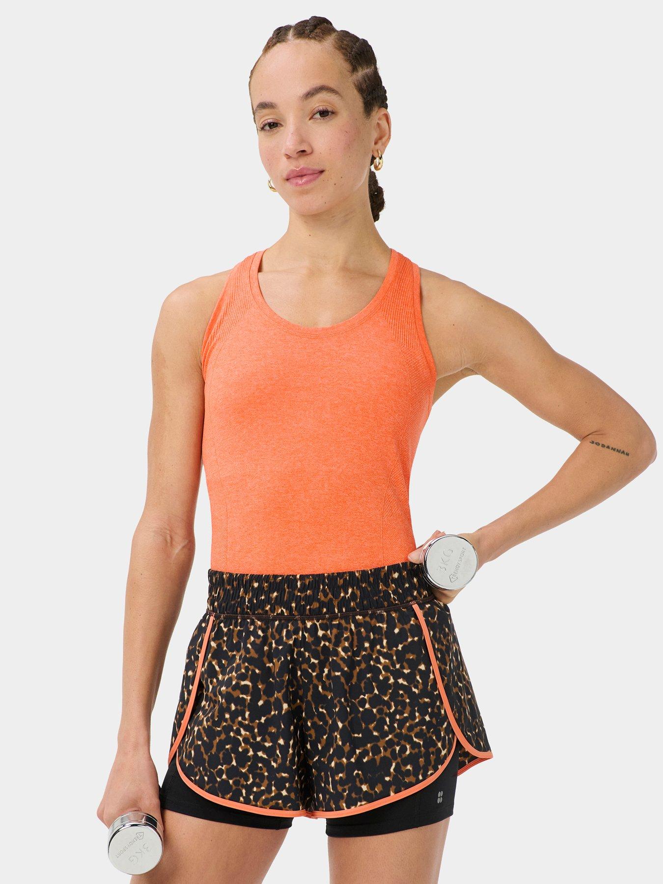 Image 3 of 5 of Sweaty Betty Womens Training Get Set 2-In-1 Multi-Train Shorts Contrast Binding - Brown