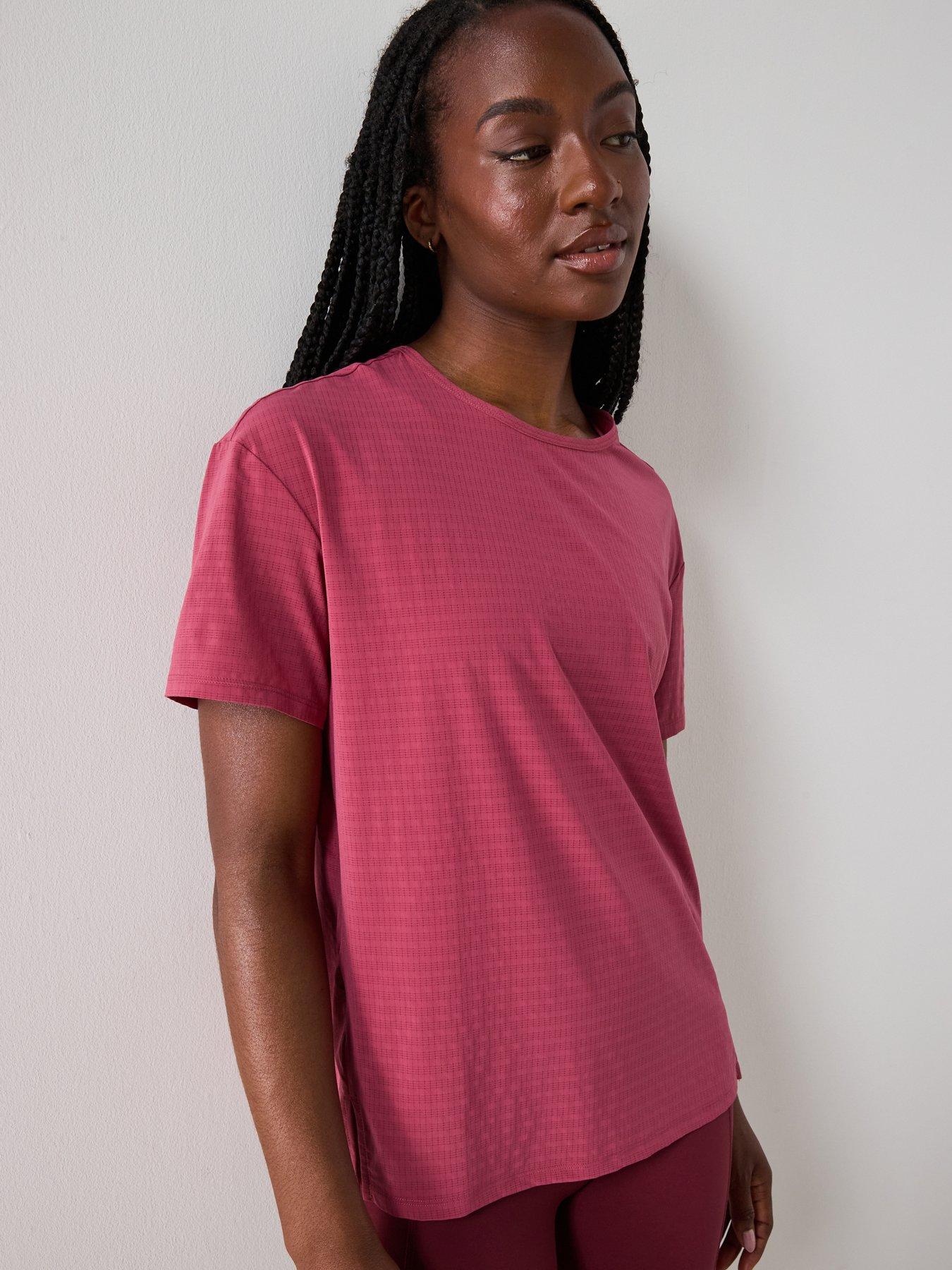 Sweaty Betty Womens Training Ultimate Train Loose Rib Tee - Pink