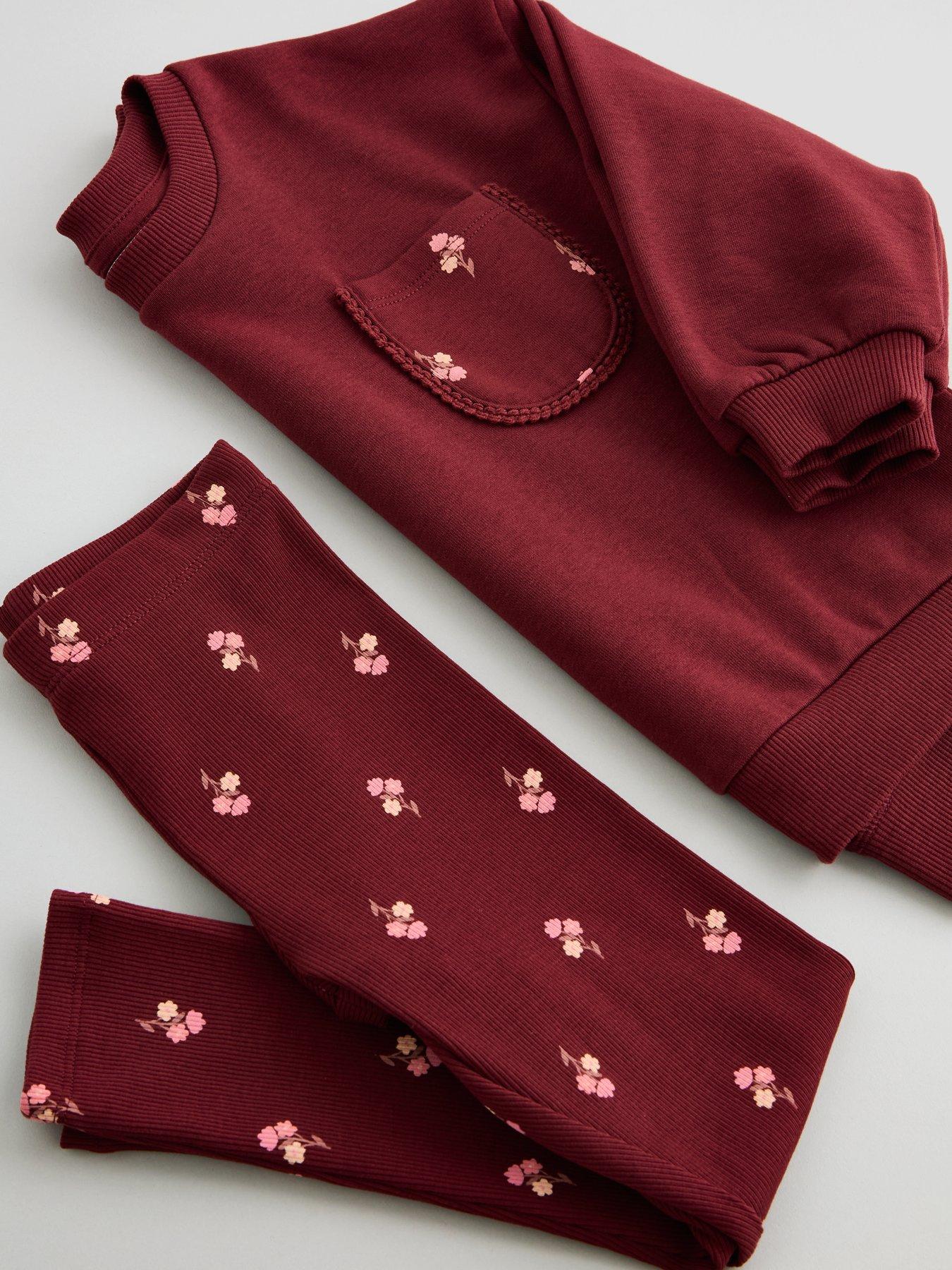 Image 3 of 4 of The Very Collection Girls Front Pocket Print Sweat With Legging Outfit (9 months - 7 years)