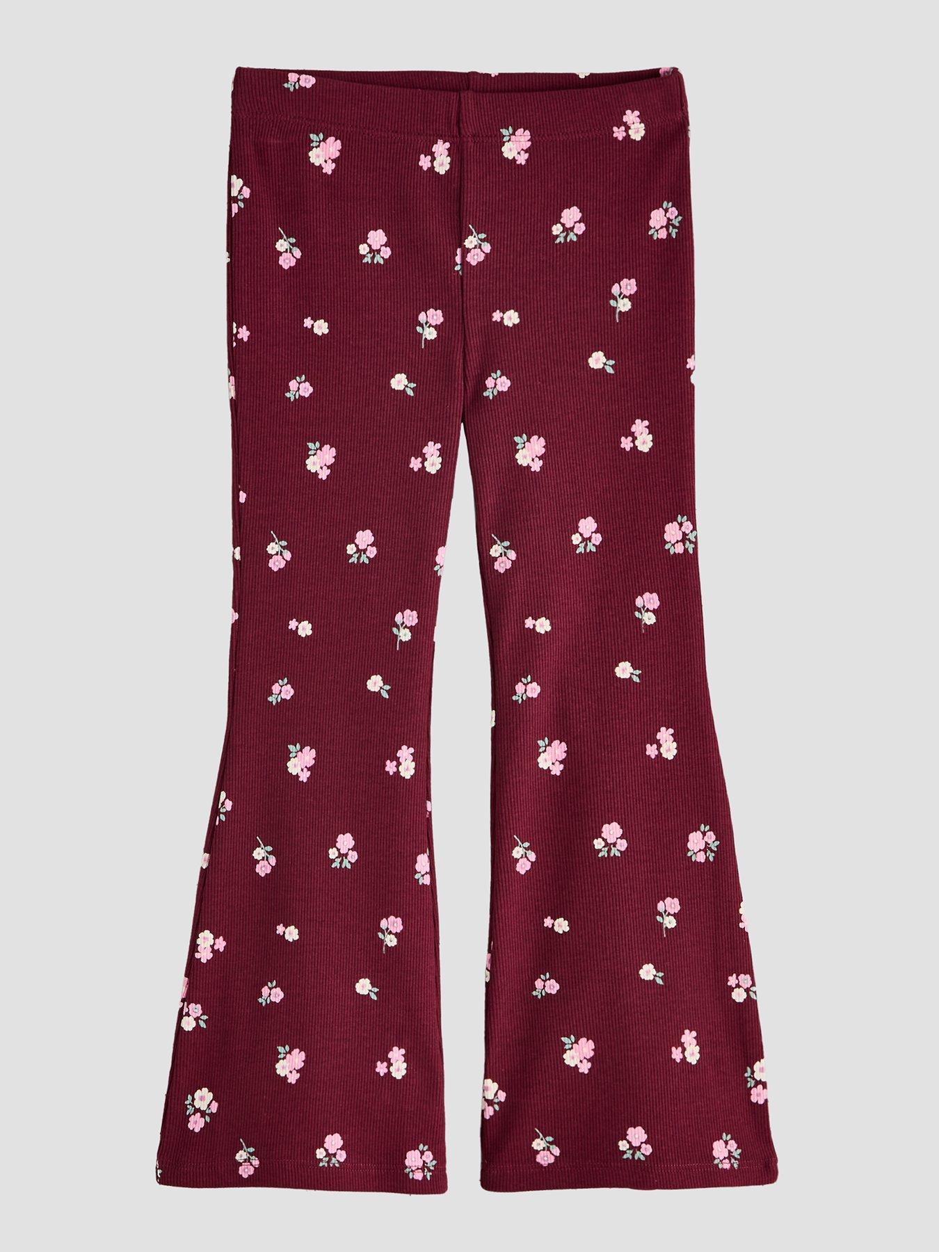 Image 3 of 5 of The Very Collection Girls 3 Pack Ribbed Flare Leggings - Multi