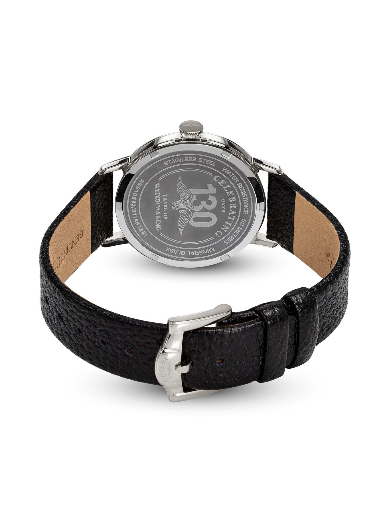 Image 4 of 6 of Rotary Rotary Men's SS Black Strap Cream Dial 50m