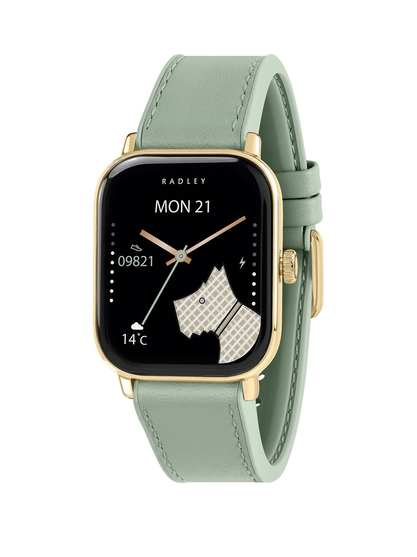 Image 1 of 6 of Radley Series 56 Pistachio Leather Silicone Strap Smart Watch