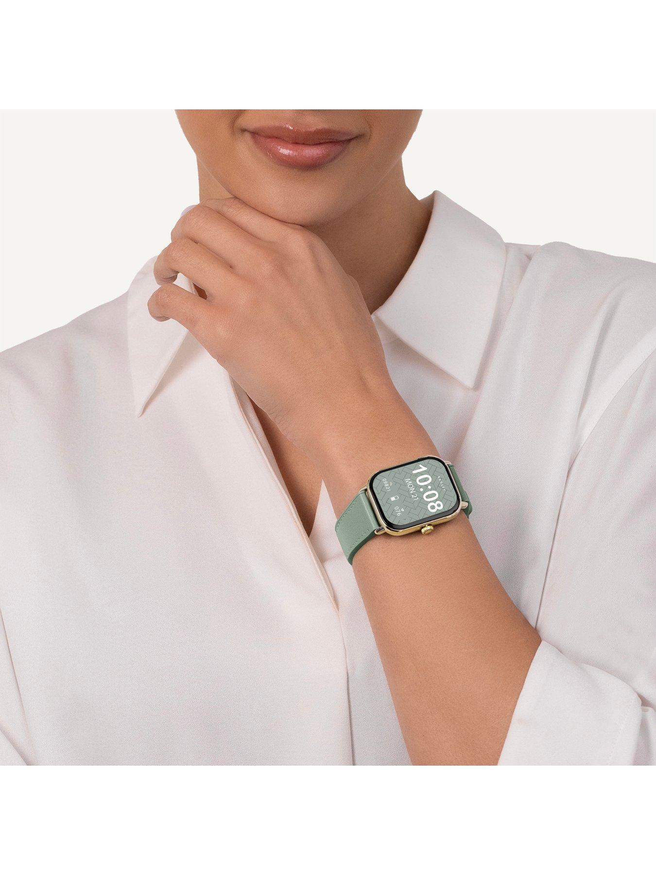 Image 2 of 6 of Radley Series 56 Pistachio Leather Silicone Strap Smart Watch