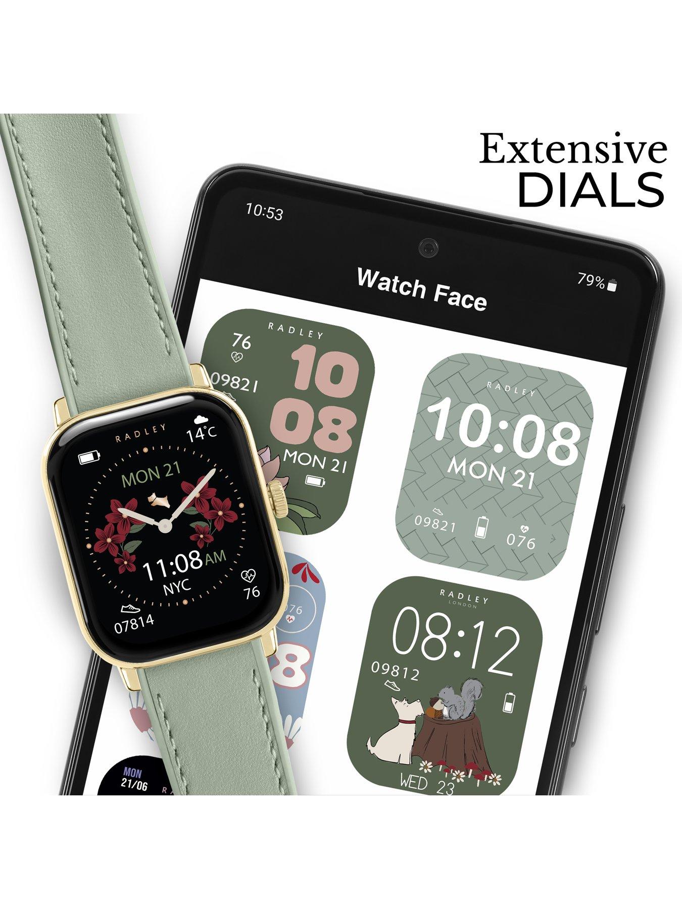 Image 3 of 6 of Radley Series 56 Pistachio Leather Silicone Strap Smart Watch