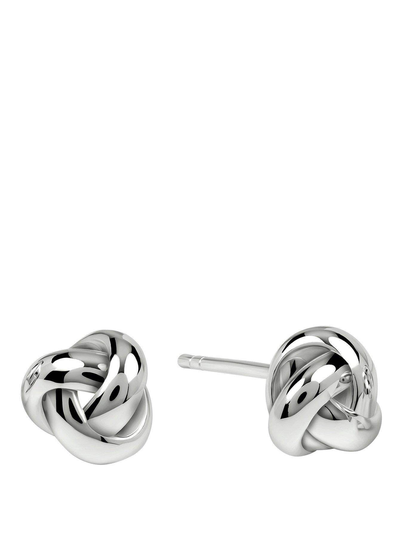 Image 1 of 4 of Radley Radley Silver Twist Stud Earrings