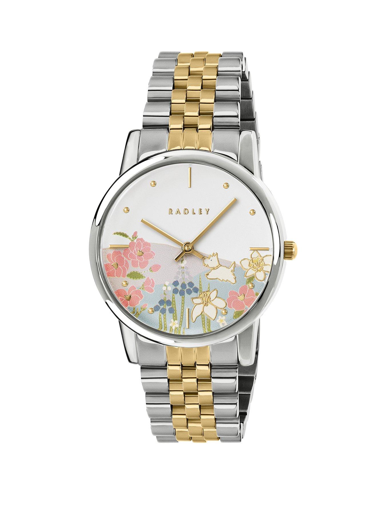 Radley Spring Meadows Silver  &  Pale Gold Plated Stainless Steel Bracelet Watch