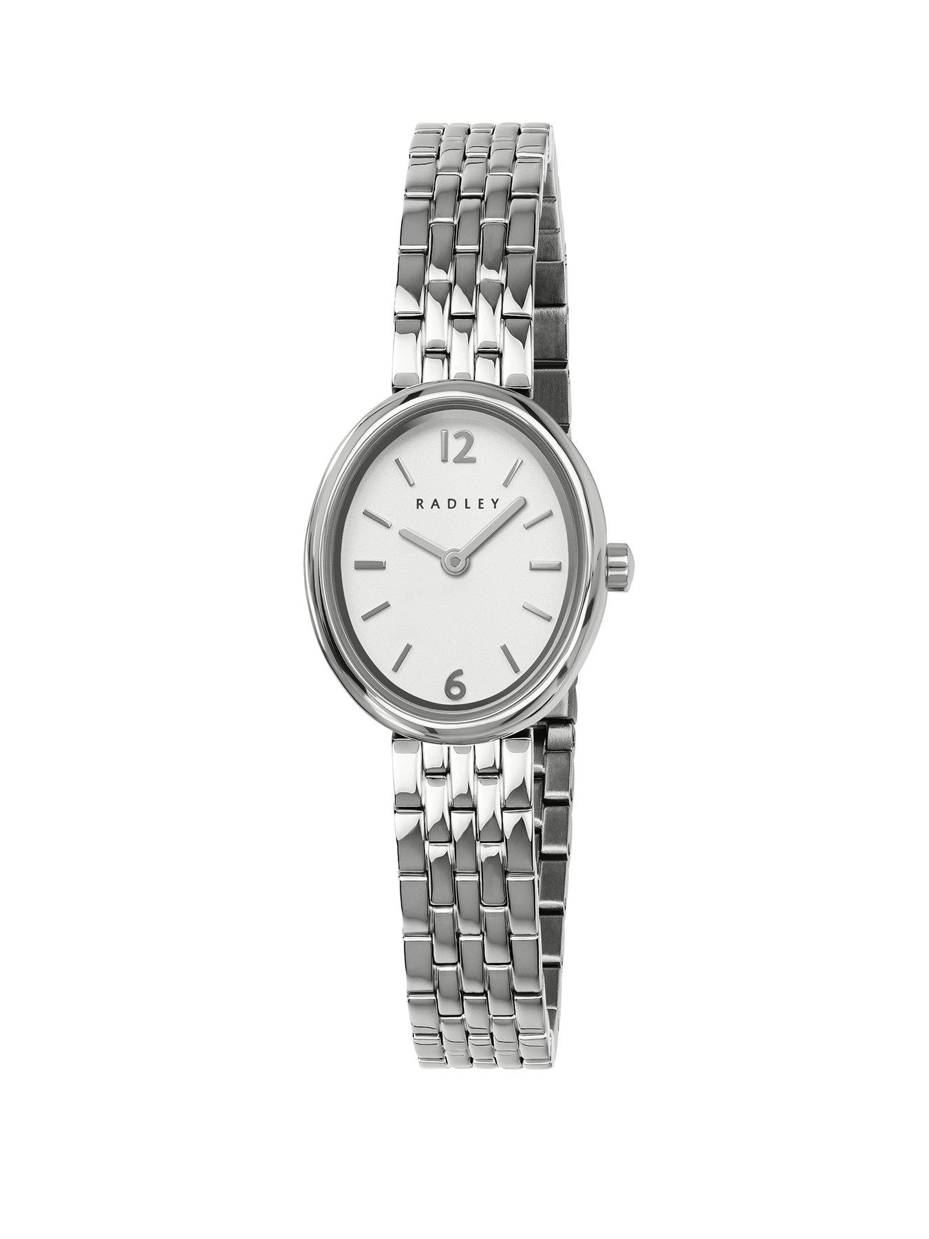 Image 1 of 4 of Radley Radley Silver Plated Oval Stainless Steel Bracelet Watch