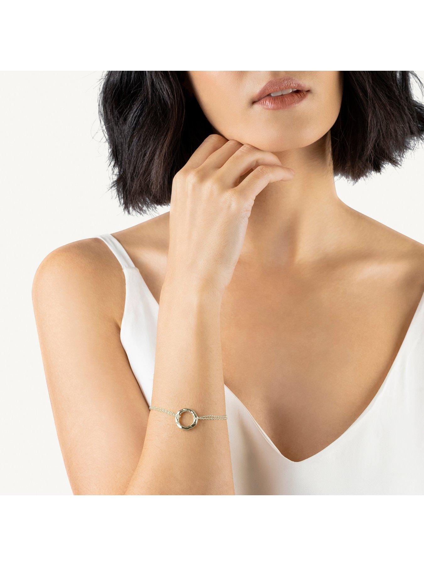 radley-radley-18ct-gp-hammer-hoop-braceletstillFront
