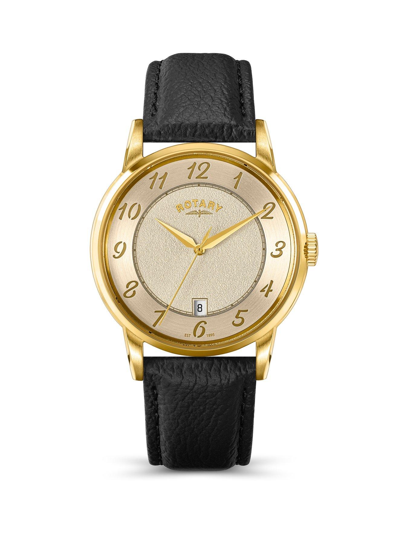 Rotary Rotary Men's GP Brown Strap Cream Dial 50m