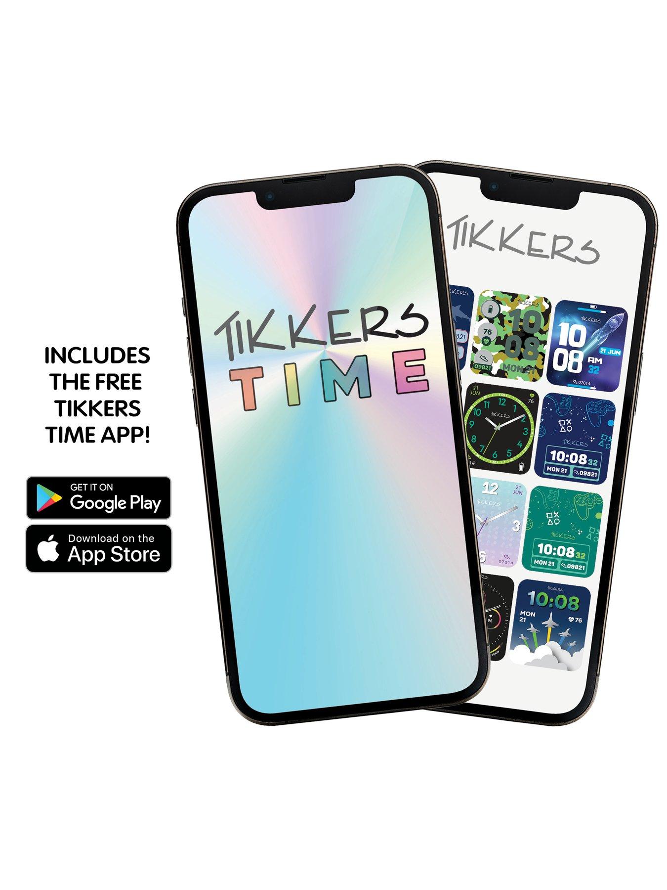Image 3 of 6 of Tikkers Tikkers Smart Series 13 Pink Leopard Print Silicone Strap Smart Watch