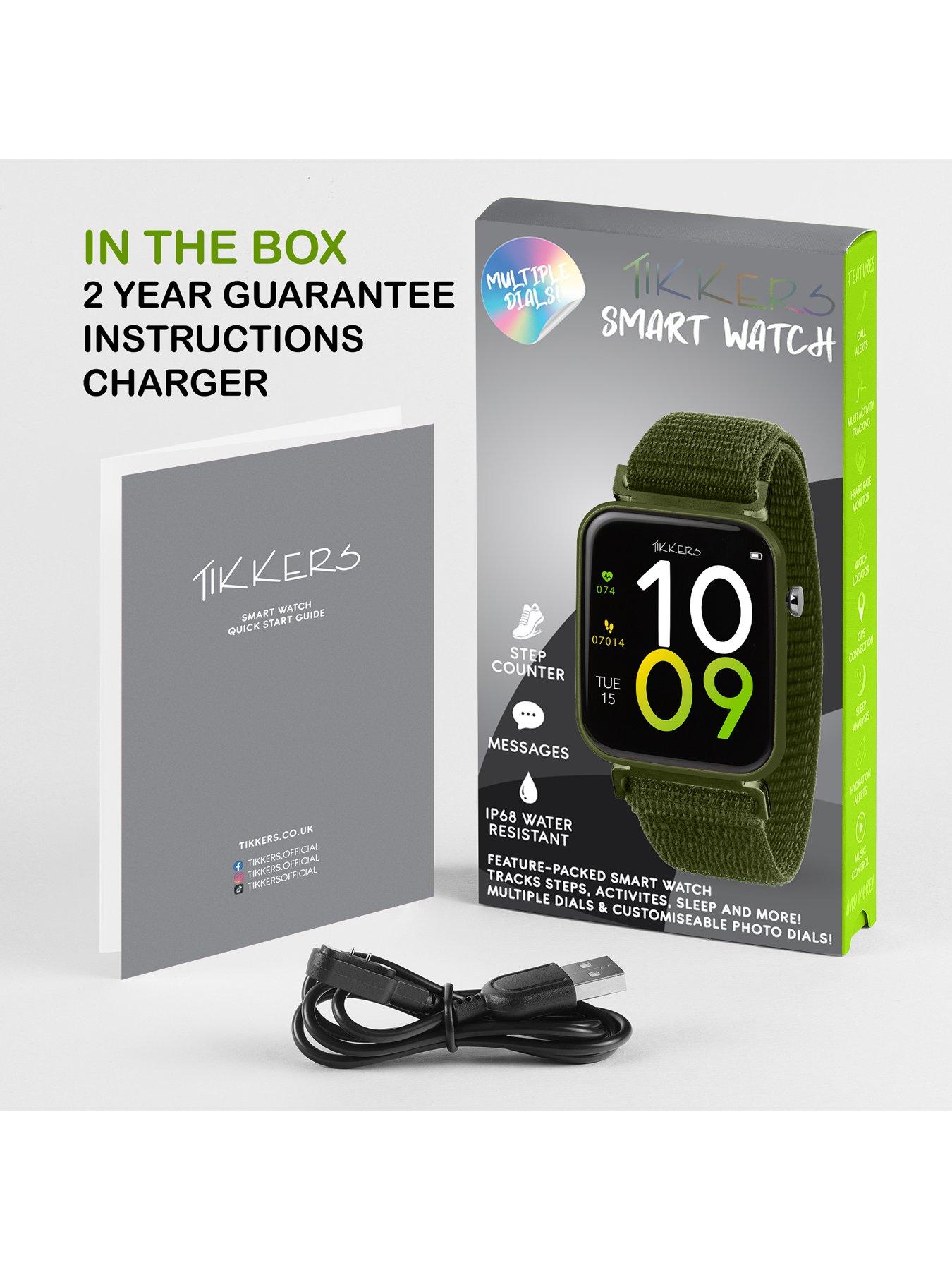 Image 5 of 6 of Tikkers Smart Series 13 Green Velcro Strap Smart Watch