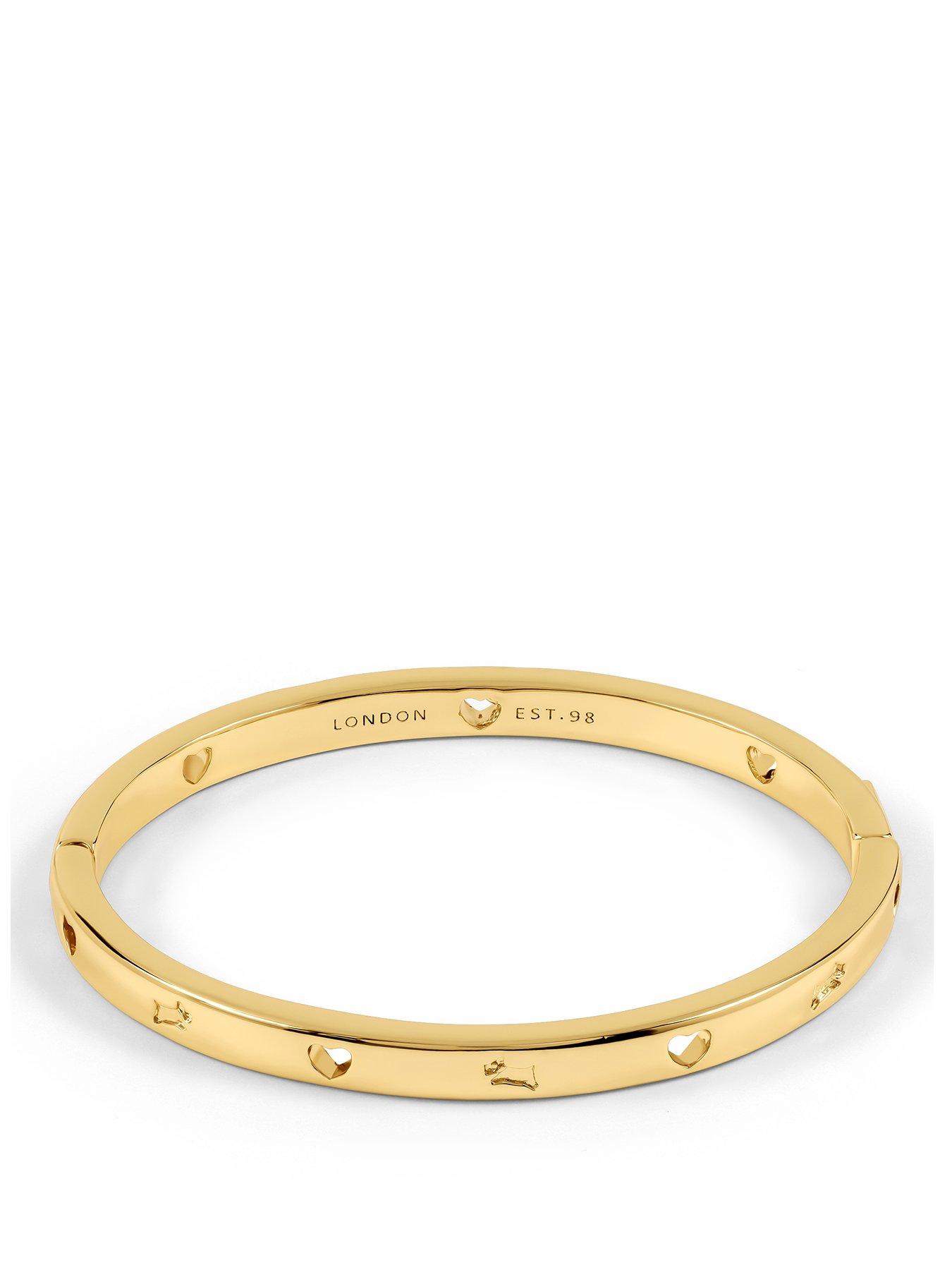 Radley Radley Pale Gold Cut Out Heart & Dog Bangle