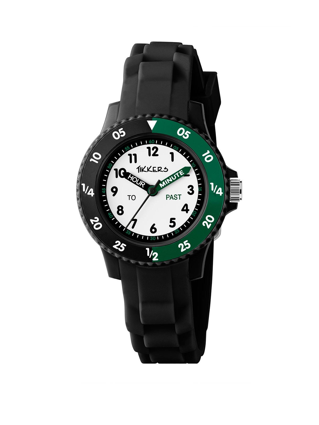 Tikkers Tikkers Black Silicone strap Timer Teacher Watch