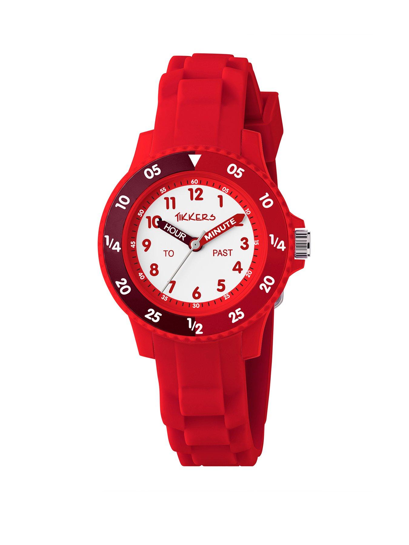 Tikkers Tikkers Red Silicone strap Timer Teacher Watch