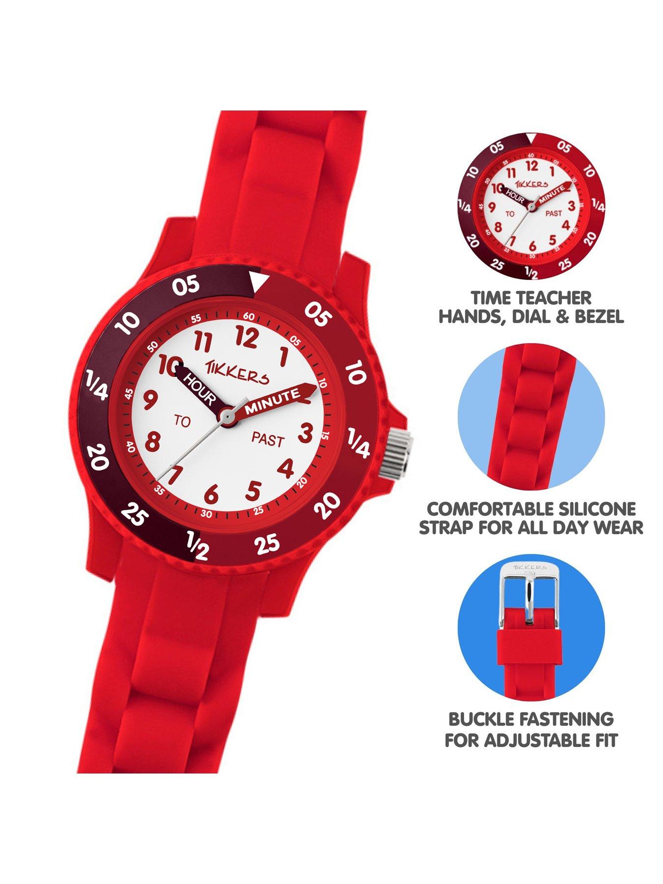 Image 3 of 5 of Tikkers Tikkers Red Silicone strap Timer Teacher Watch
