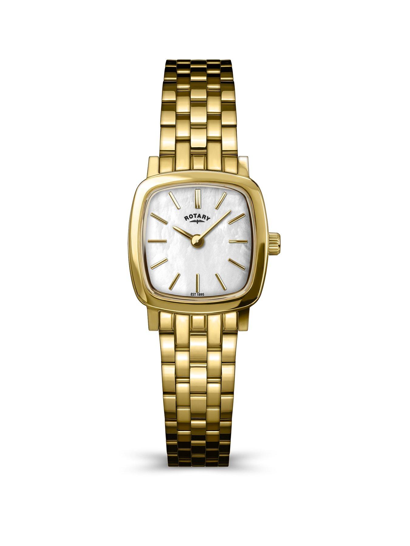 Rotary Ladies SS/GP Bracelet MOP Dial 50m