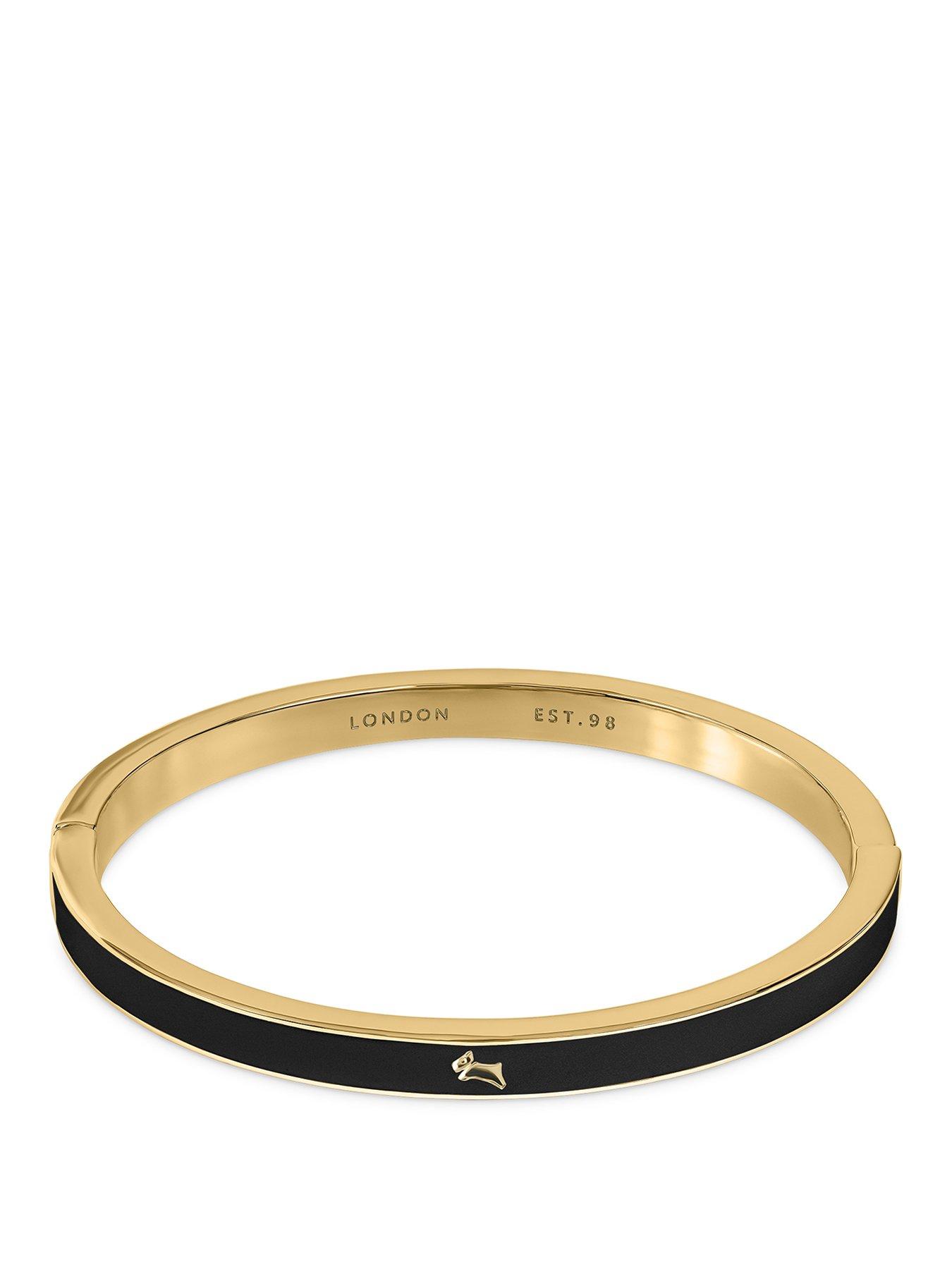 radley-radley-18ct-gp-bangle-with-black-enamelfront