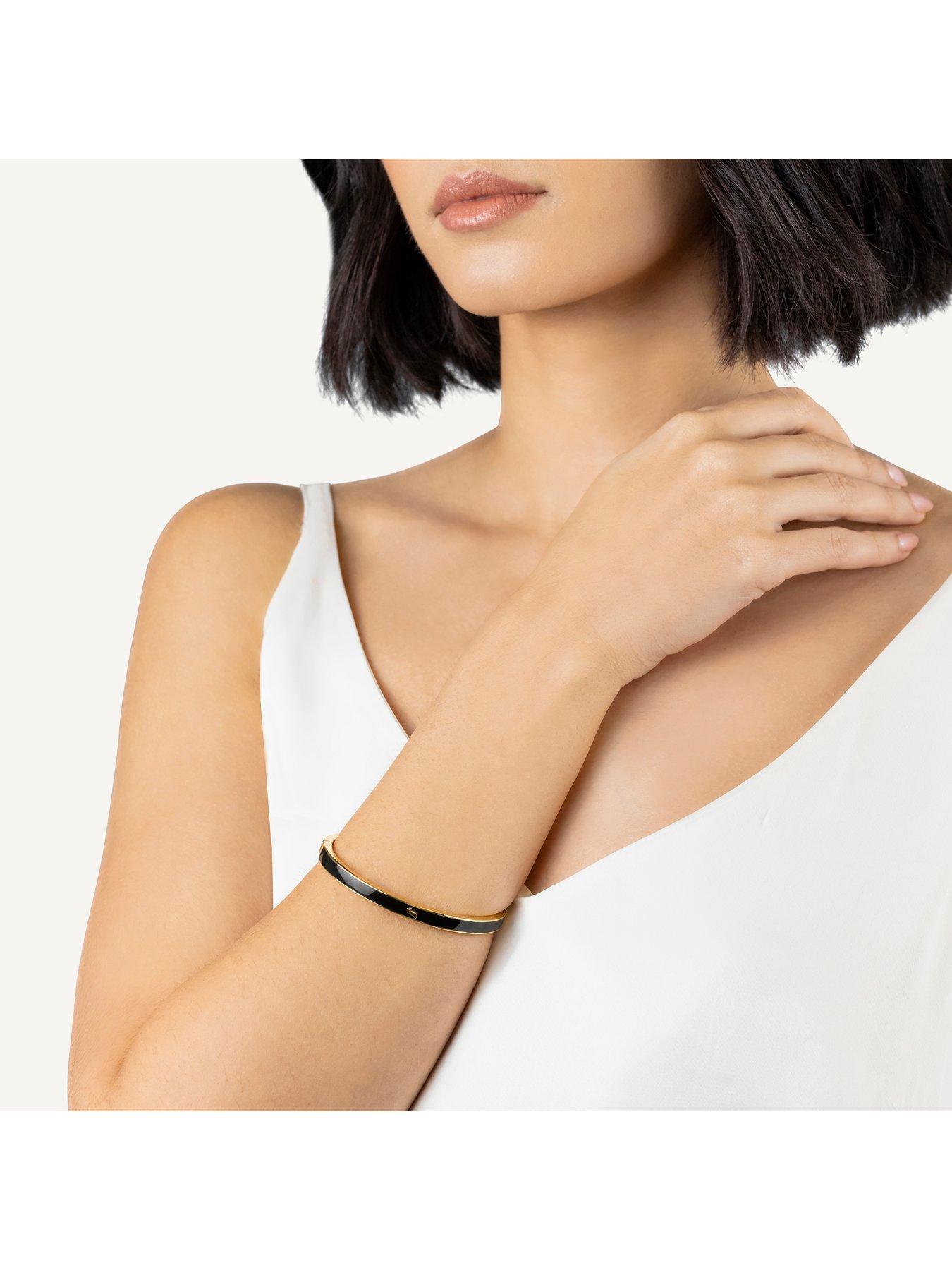 radley-radley-18ct-gp-bangle-with-black-enamelstillFront