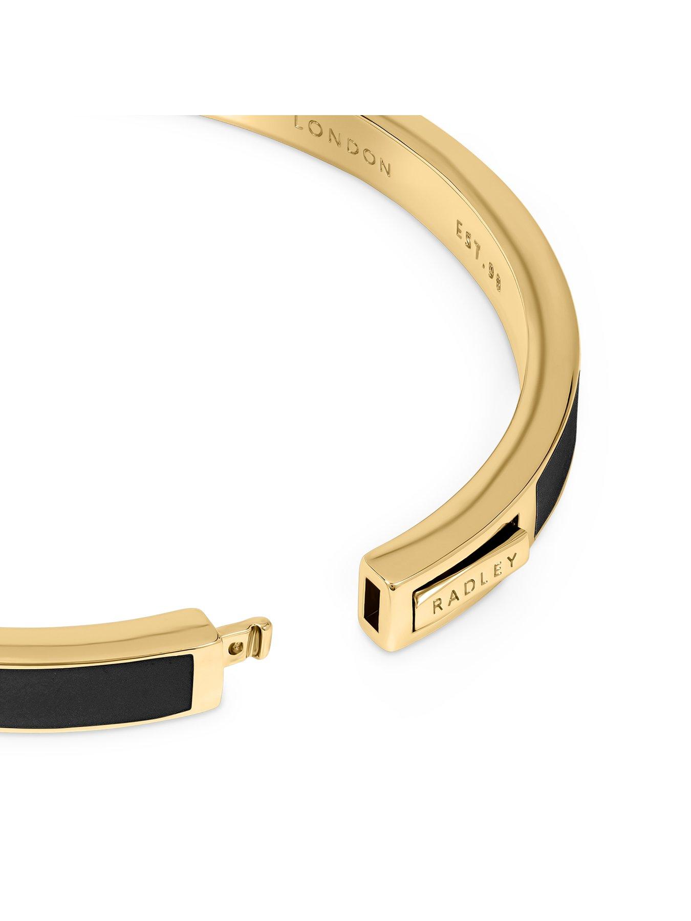 radley-radley-18ct-gp-bangle-with-black-enamelback
