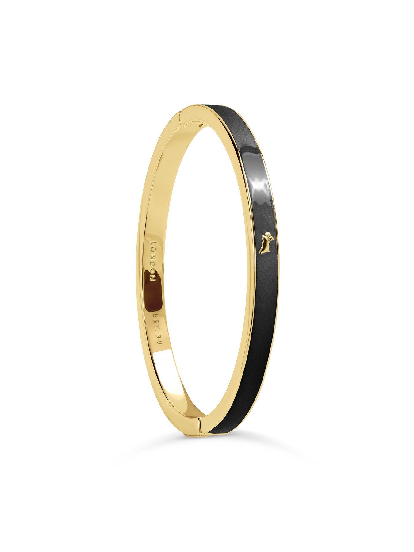 radley-radley-18ct-gp-bangle-with-black-enameloutfit
