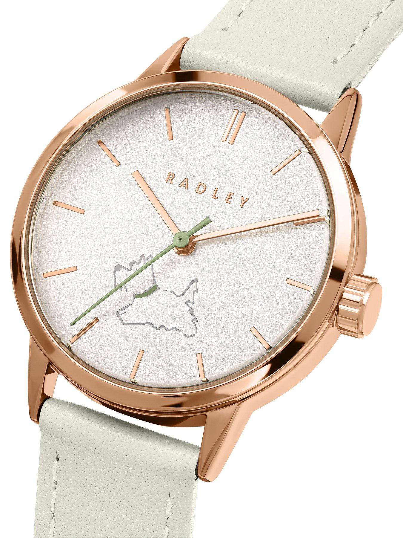 Image 2 of 4 of Radley Walkies Rose Gold Plated Salt &amp; Apple Leather Strap Watch