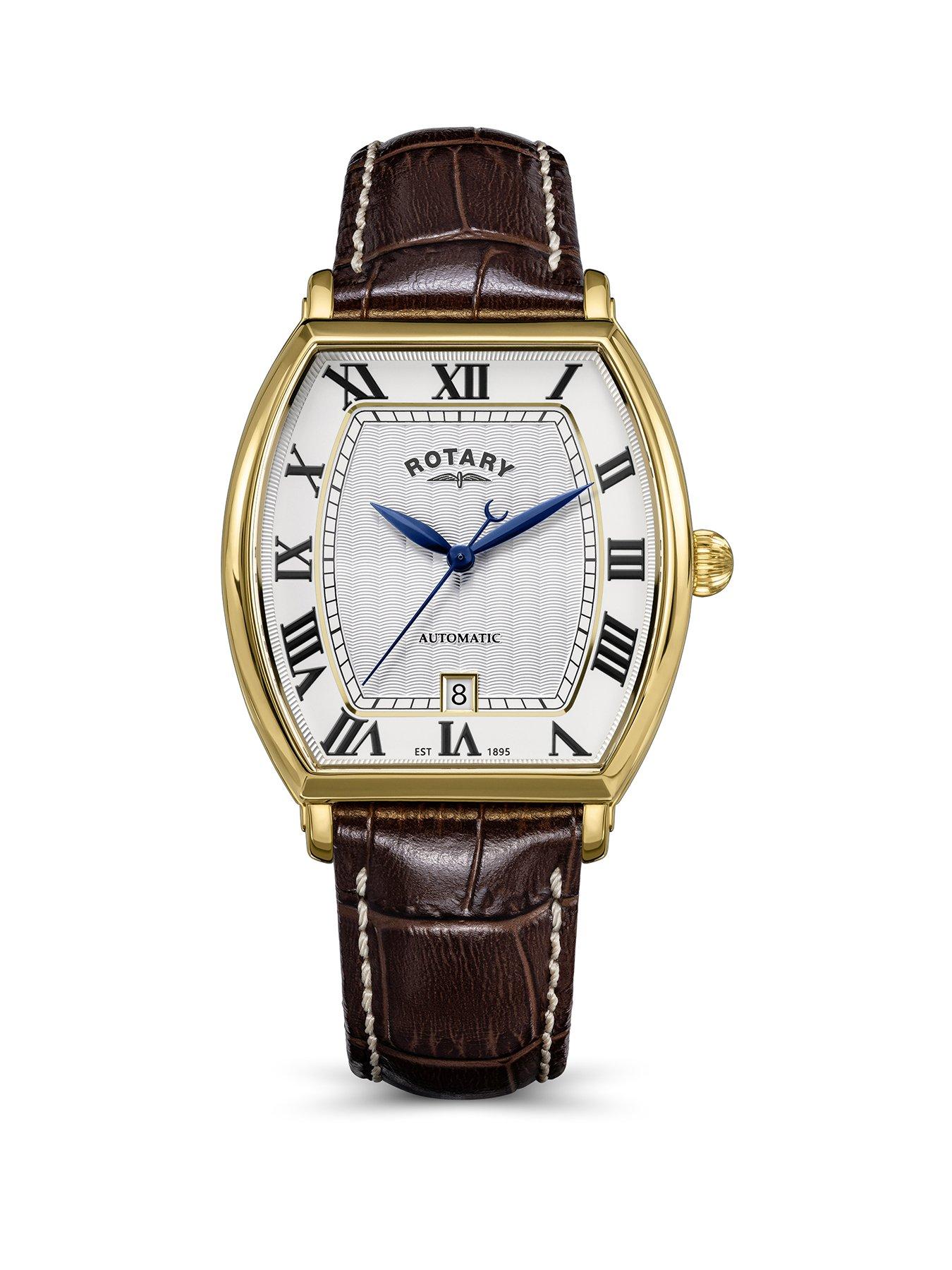 rotary-rotary-mens-automatic-gp-brown-strap-white-dial-50mfront