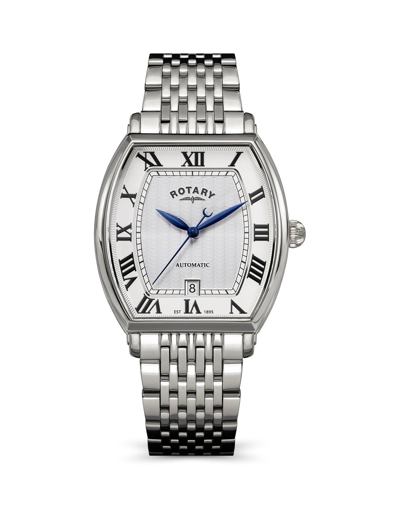 Image 1 of 6 of Rotary Rotary Men's Automatic SS Bracelet White Dial 50m