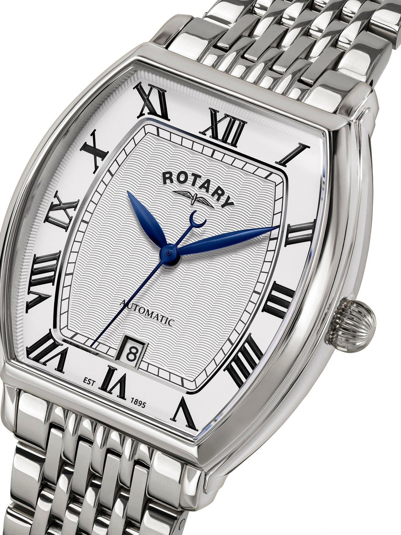 Image 2 of 6 of Rotary Rotary Men's Automatic SS Bracelet White Dial 50m
