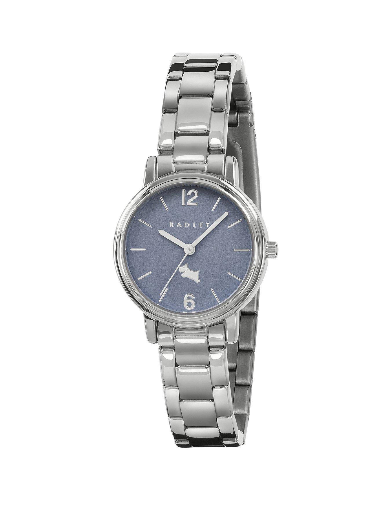 Radley Radley Silver Plated Moonlight Dial Stainless Steel Bracelet Watch