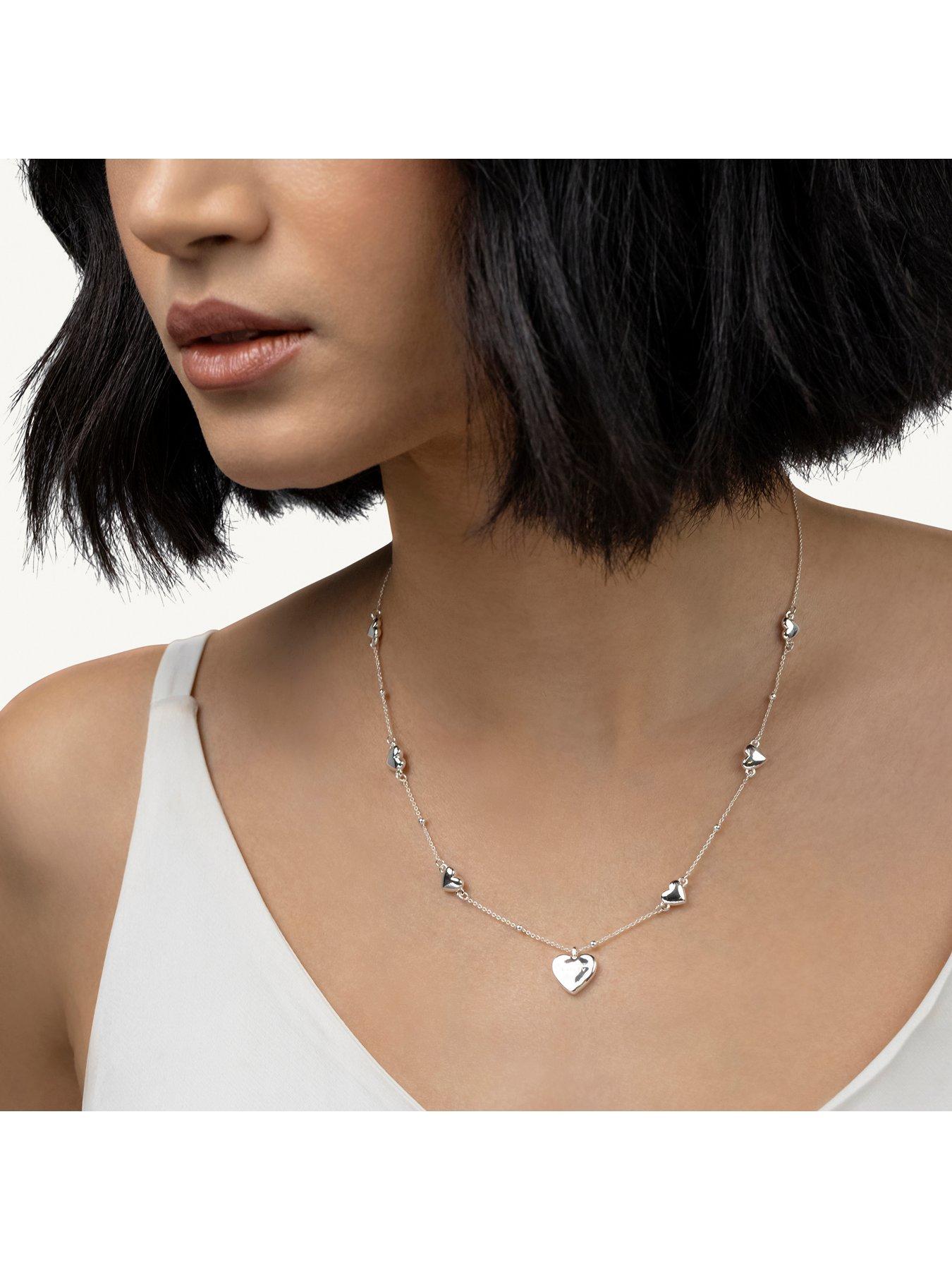 radley-silver-multi-hammered-heart-charm-necklacestillFront