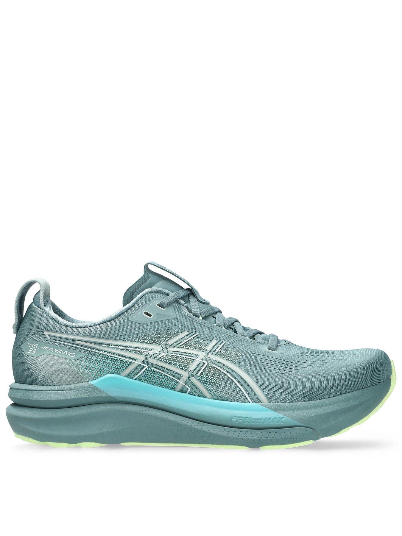 Asics Men's GEL-KAYANO 33 Stability Running Shoes - Foggy Teal/Illuminate Yellow