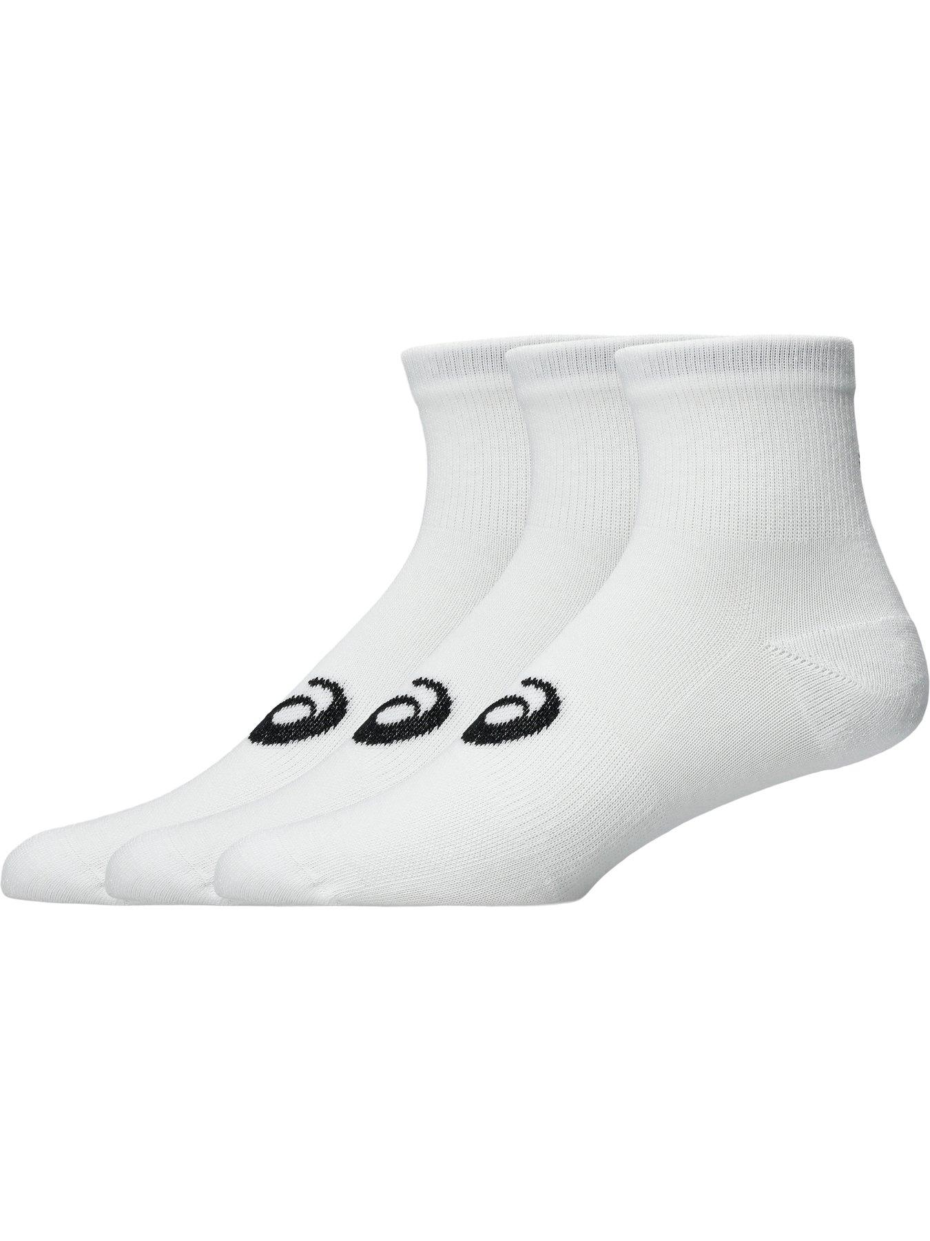 Image 2 of 3 of Asics AEG 3 Pack Quarter Socks - White