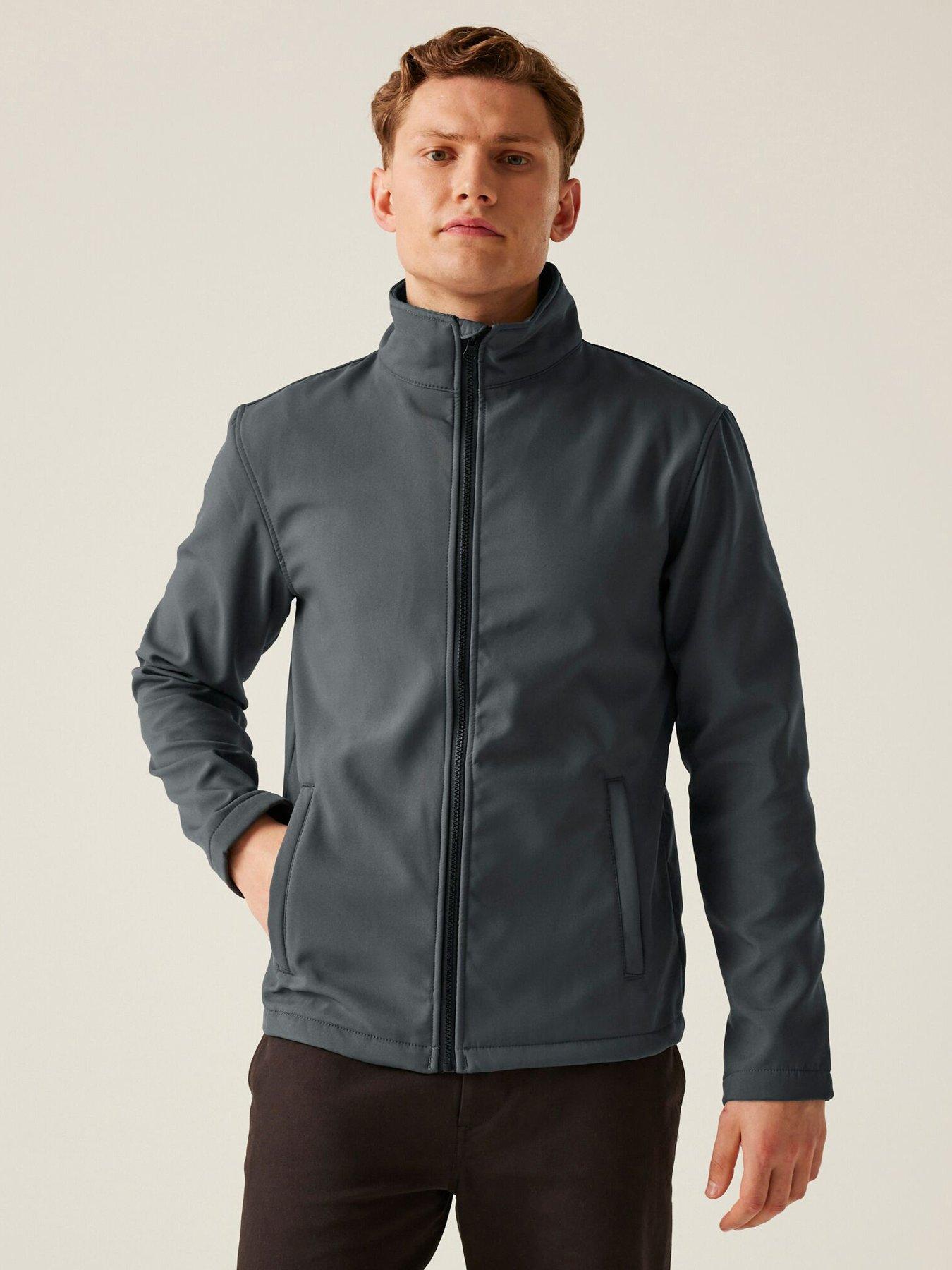 Regatta Mens Professional Workwear Ablaze Printable Softshell Jacket-grey