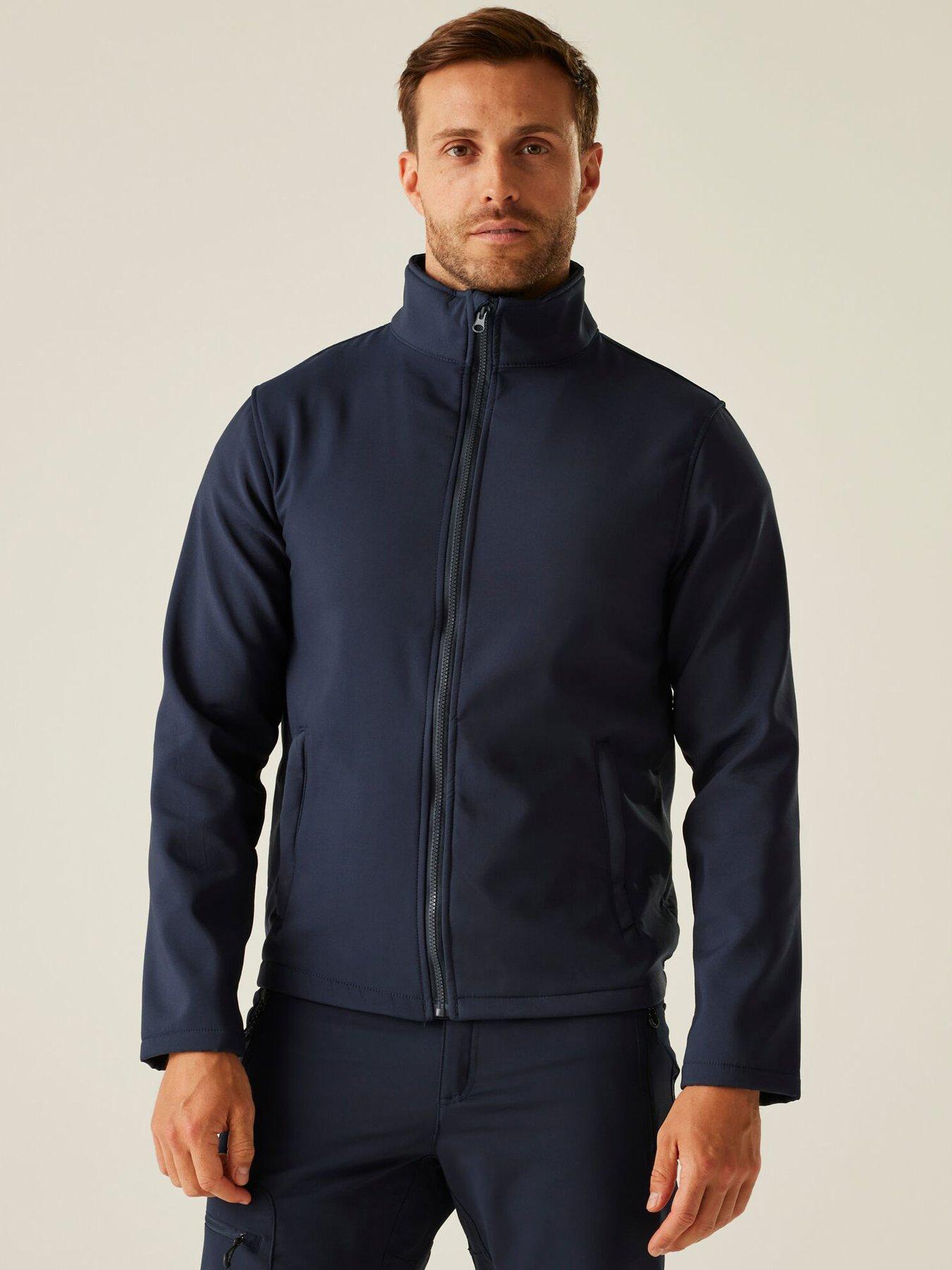 Regatta Mens Professional Workwear Ablaze Printable Softshell Jacket- Navy