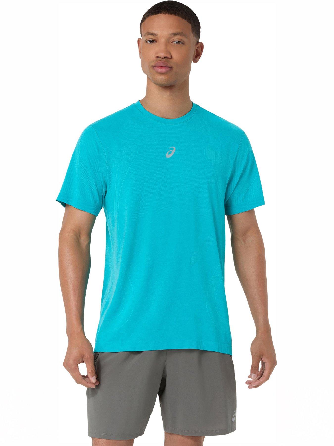 Asics Men's Running Road Seamless Short Sleeve T-Shirt - Blue